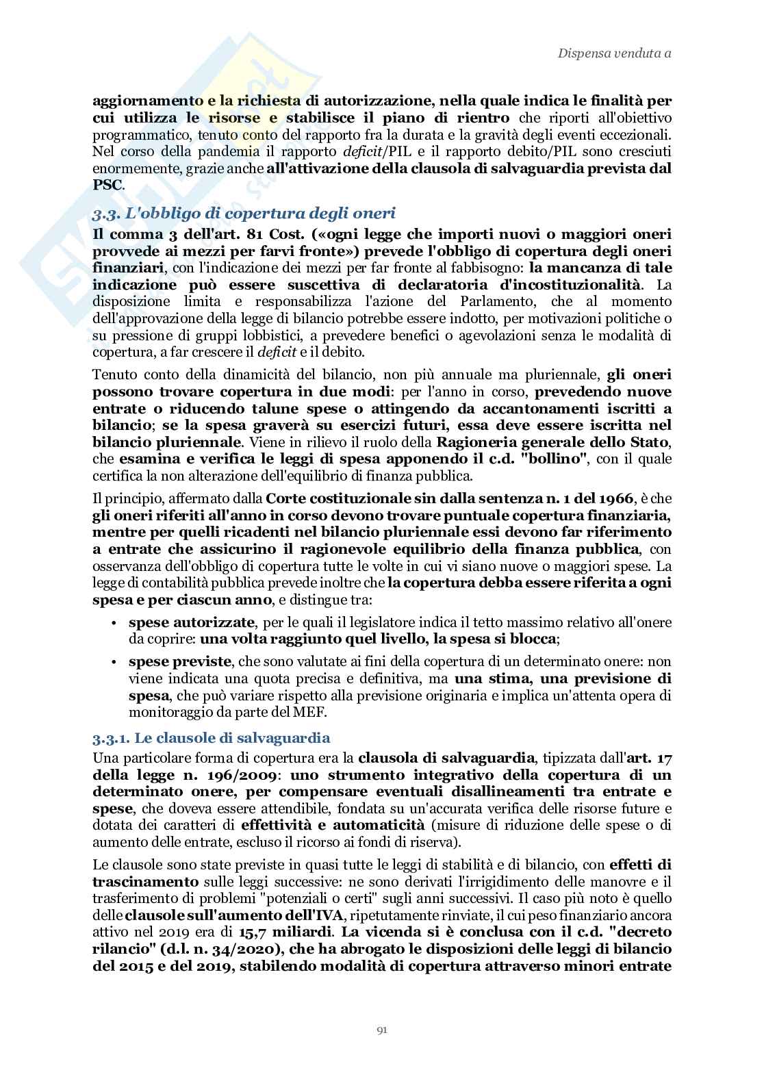 Riassunto esame Diritto dell'economia, Prof. Luchena Giovanni, libro consigliato Lezioni di diritto dell'economia, Bani, Di Porto, Luchena, Scotti Pag. 91
