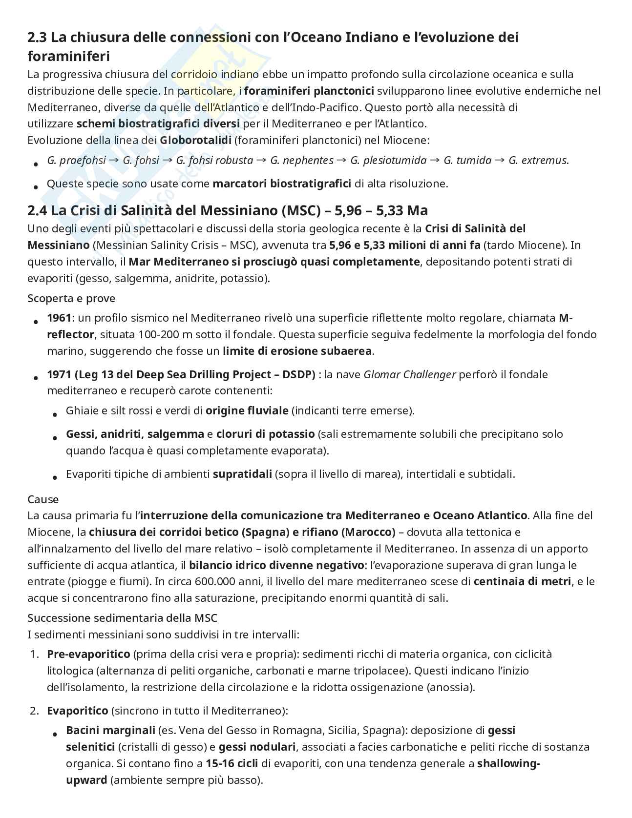 Appunti primo esonero di Paleontologia  Pag. 16