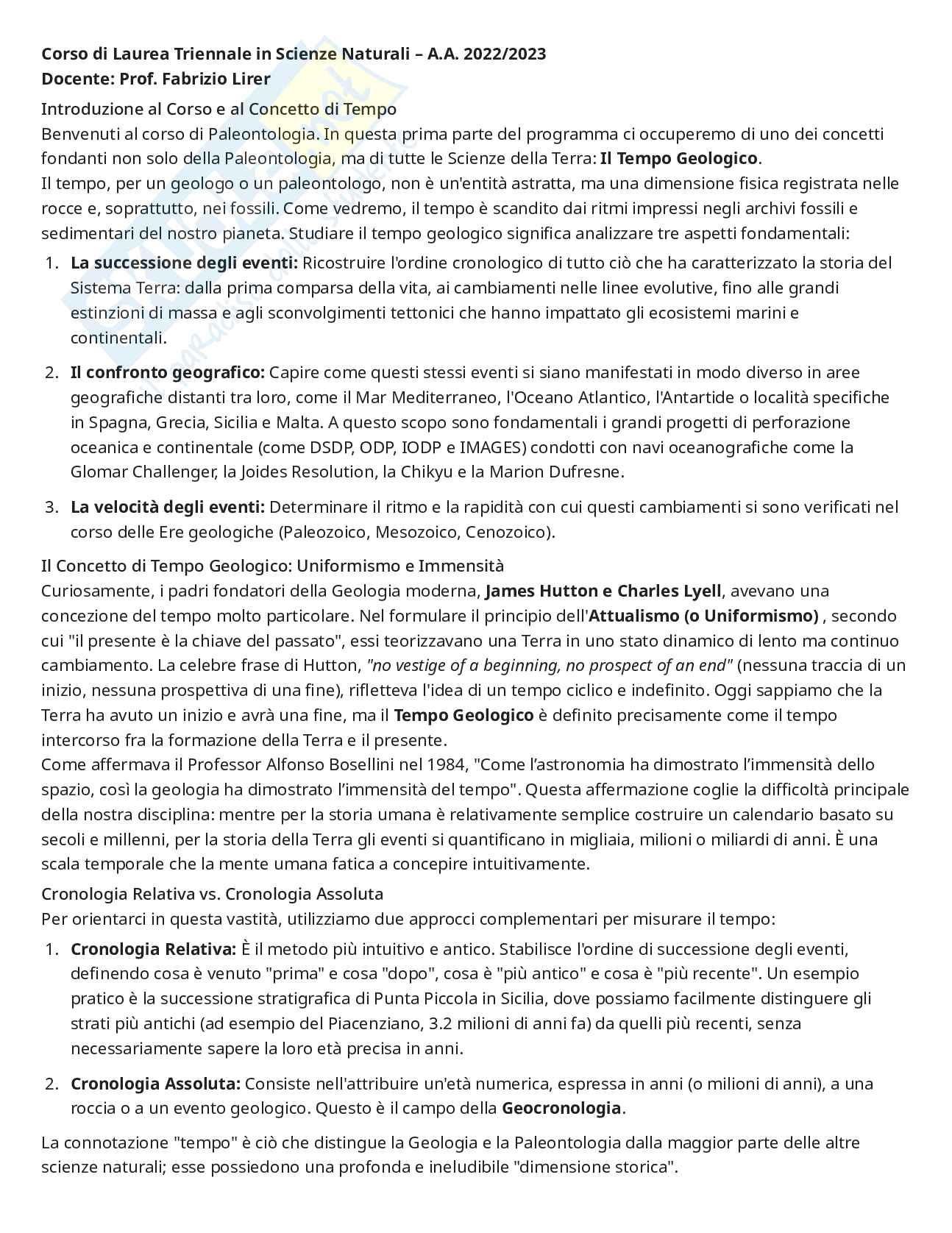 Appunti primo esonero di Paleontologia  Pag. 26