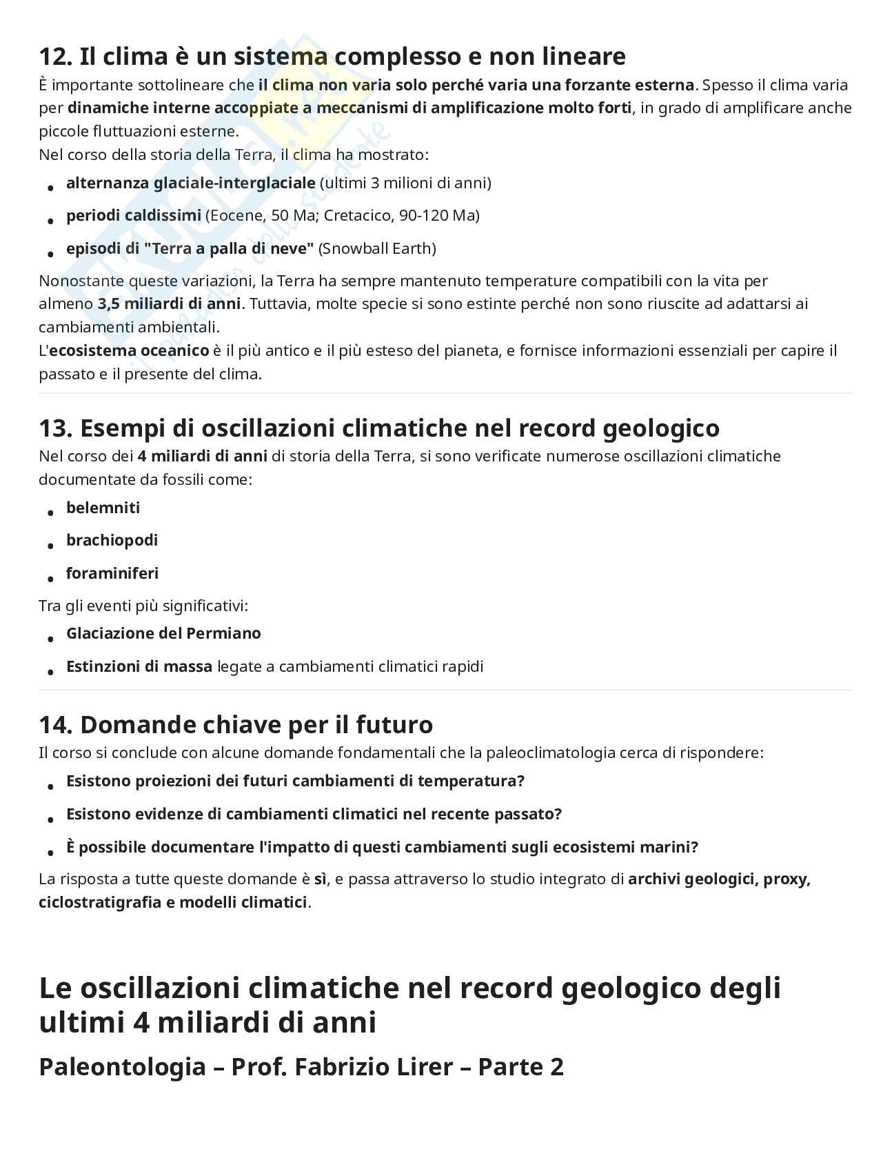 Appunti primo esonero di Paleontologia  Pag. 6