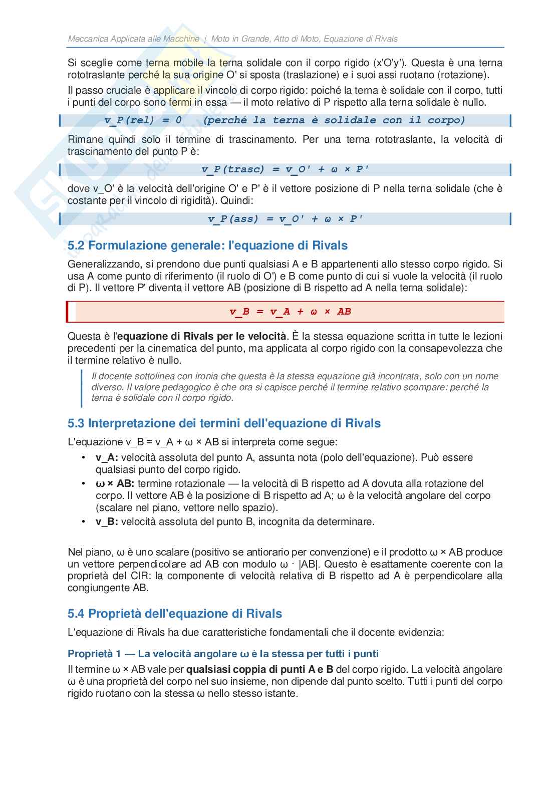 Meccanica applicata alle macchine Pag. 6