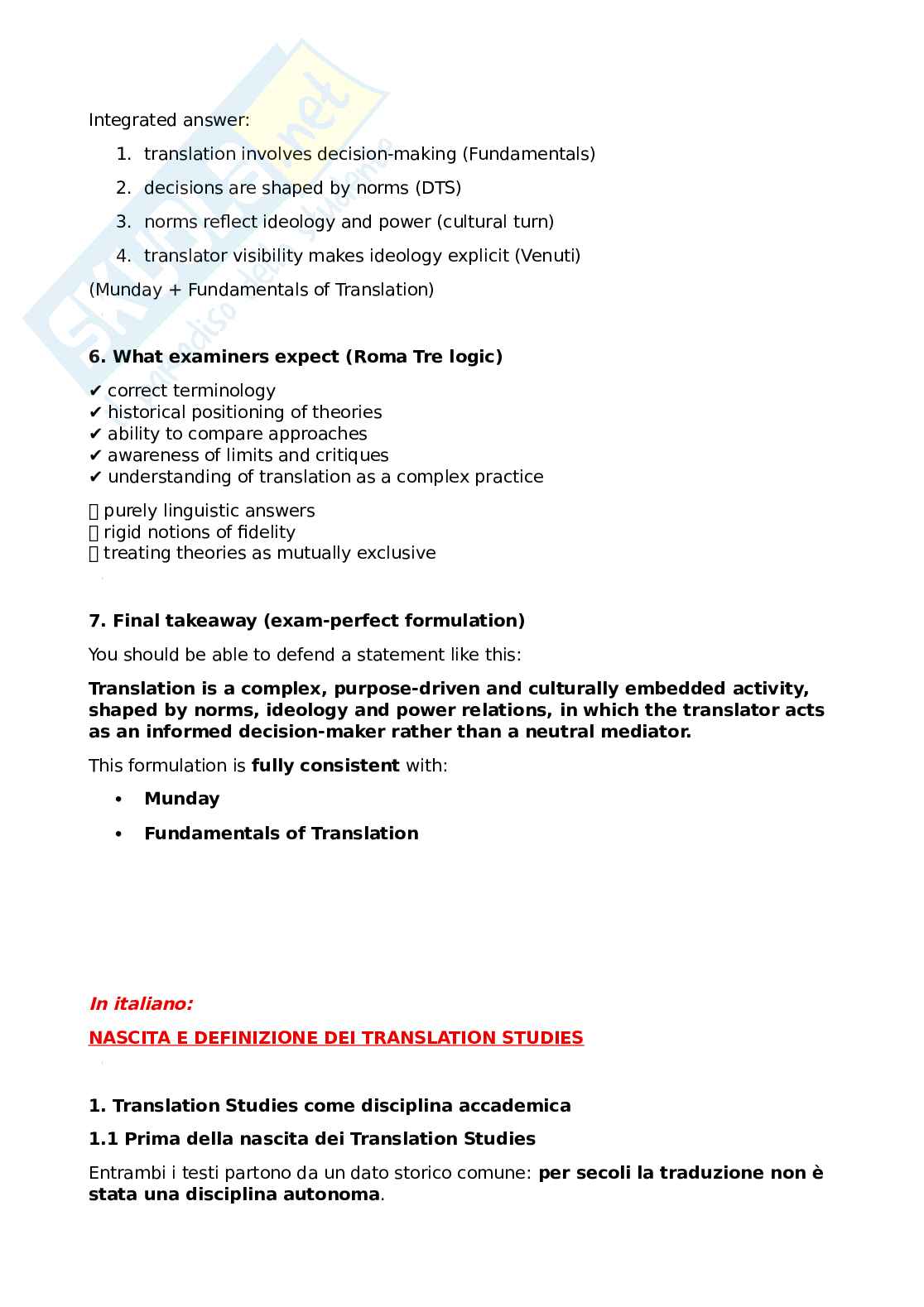 Riassunto esame Lingua e traduzione inglese, Prof. Zanotti Serenella, libro consigliato Fundamentals of translation , Colina Pag. 26