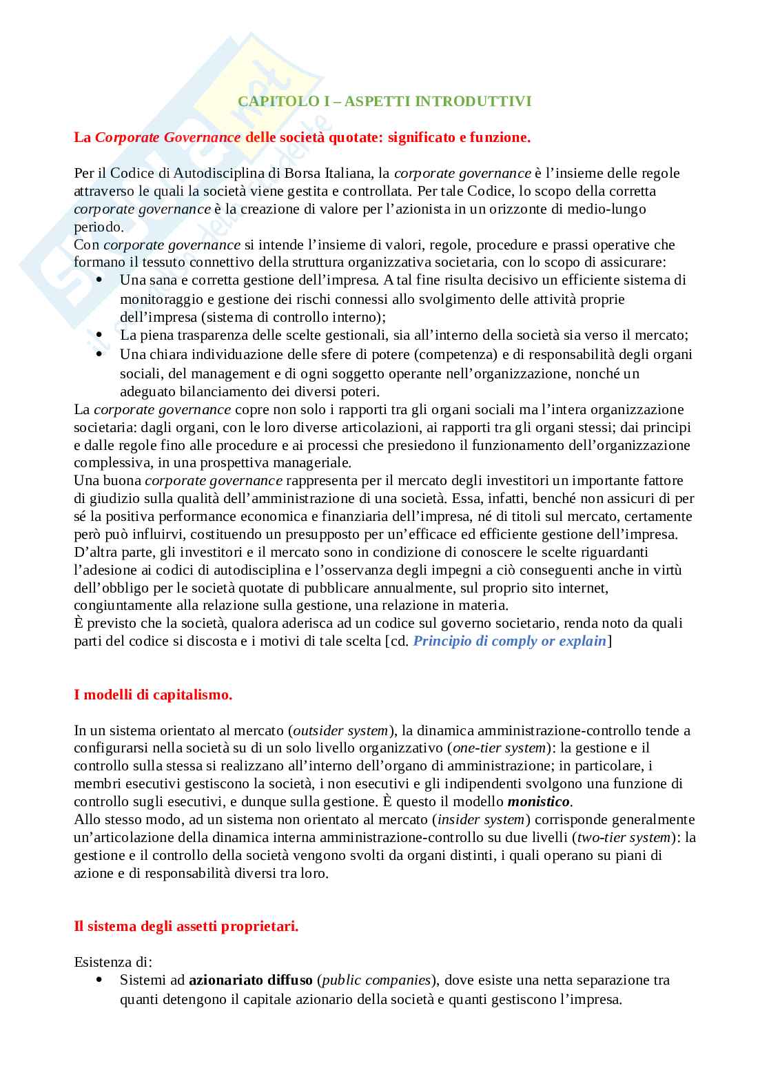 Appunti Diritto societario Pag. 1