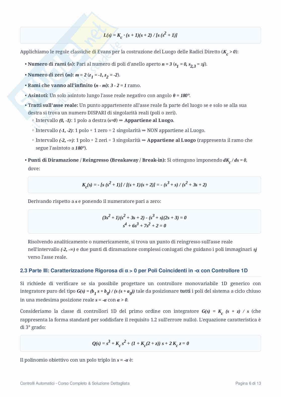 Esame Control Systems del 3 giugno 2026 Pag. 6