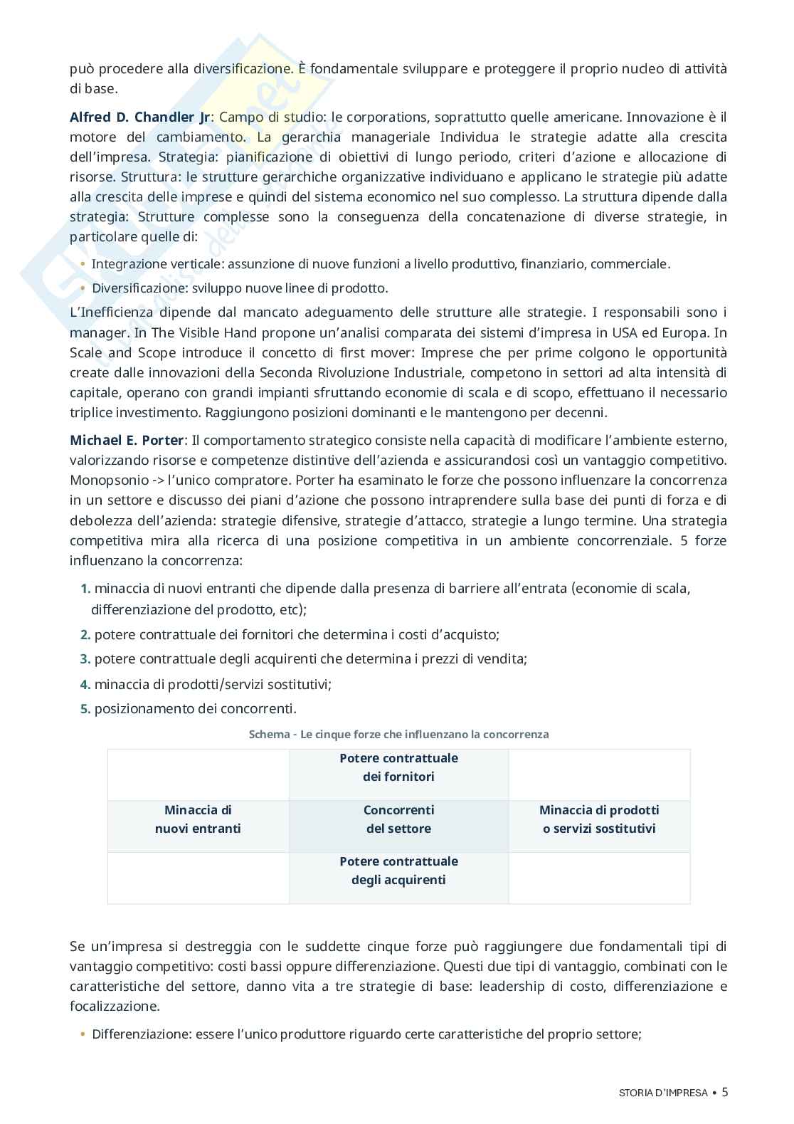 Riassunto esame Storia d'impresa, Prof. Ferrante Riccardo, libro consigliato Storia d'impresa, Toninelli Pag. 6