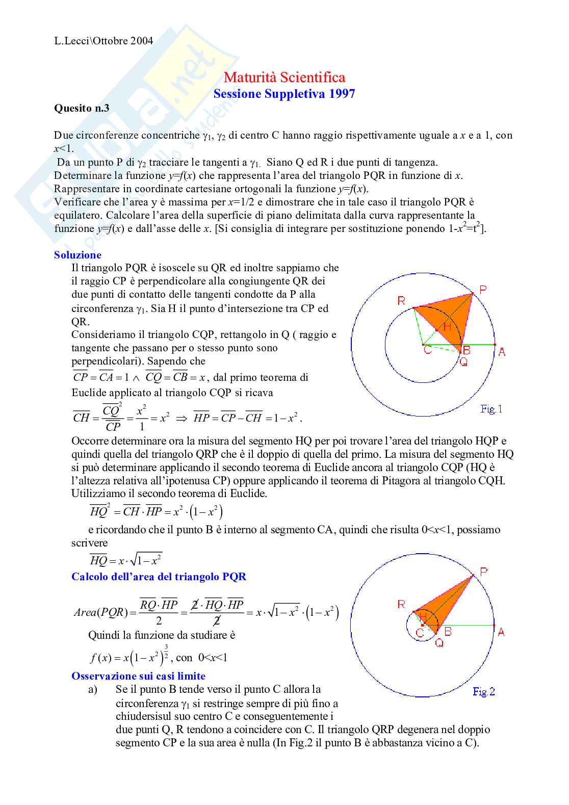 1997 - problema 3 sessione suppletiva Pag. 1