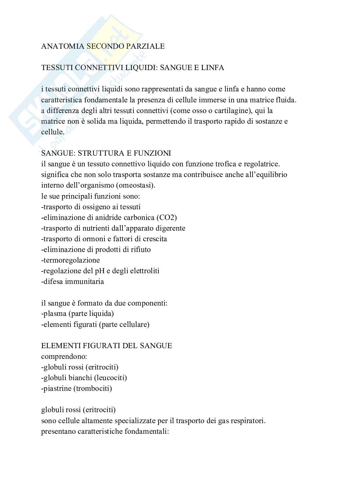 Apparato cardiovascolare linfatico e respiratorio Pag. 1