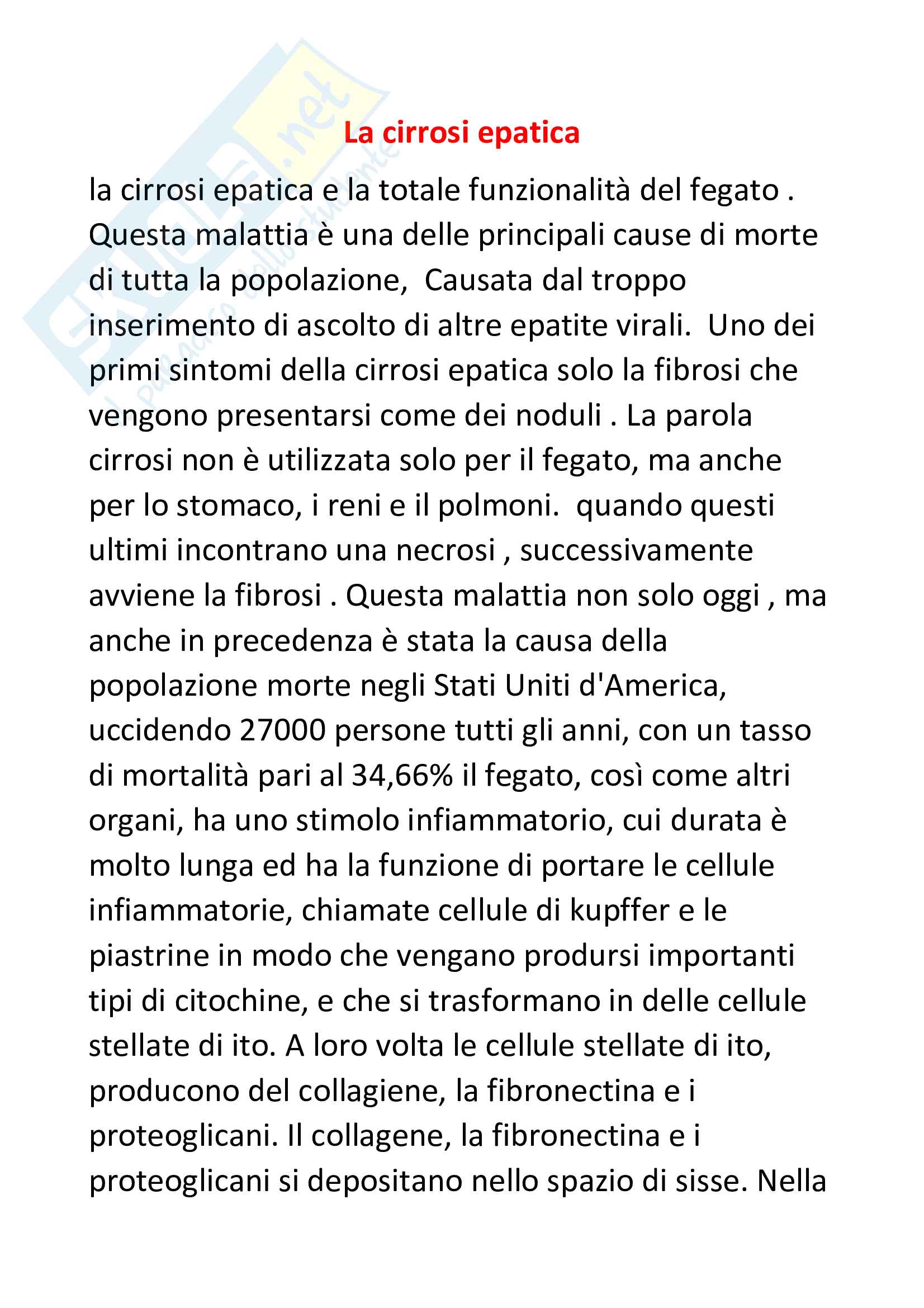 La cirrosi epatica Pag. 1