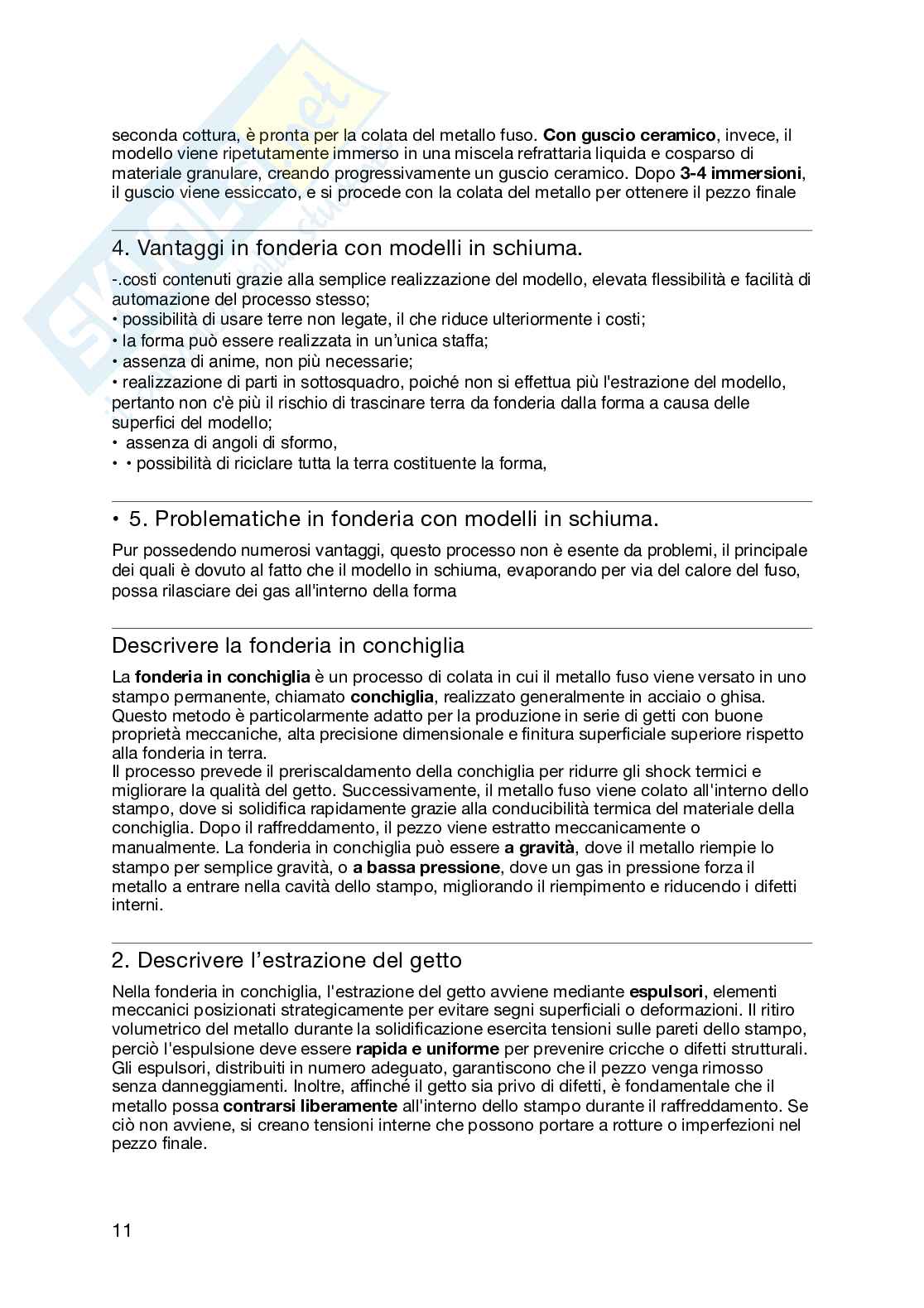 Domande aperte Tecnologie e sistemi produttivi Pag. 11
