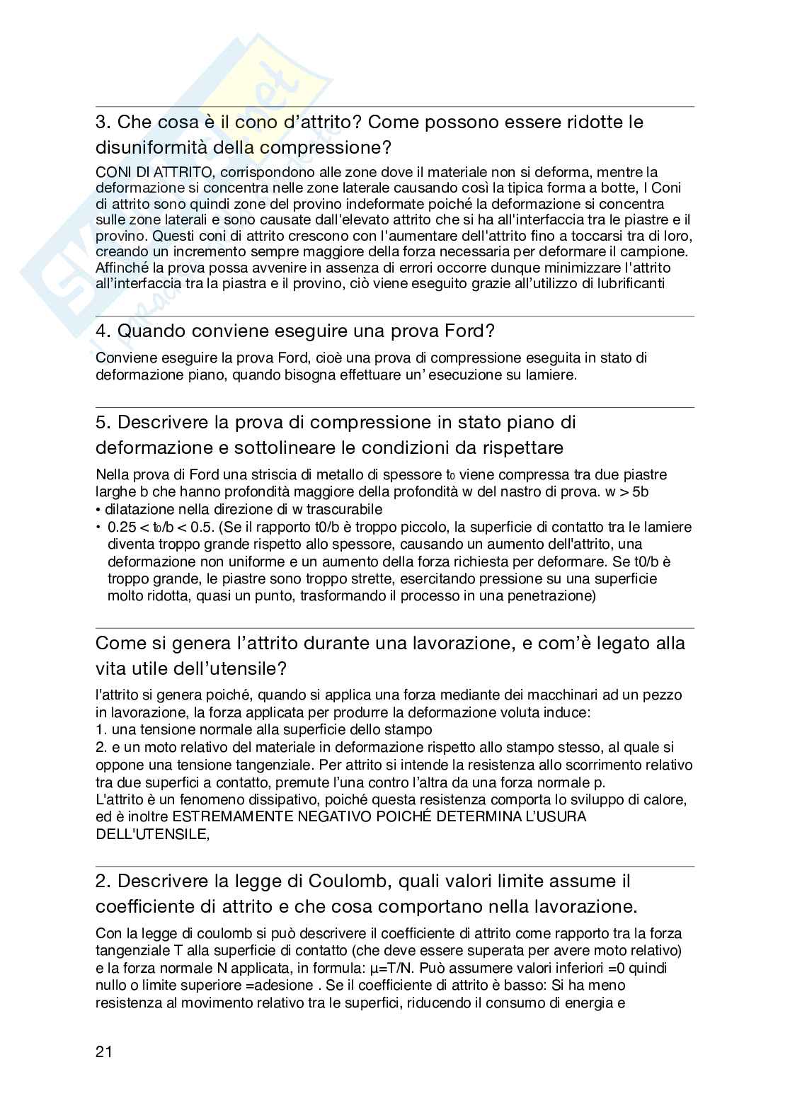Domande aperte Tecnologie e sistemi produttivi Pag. 21