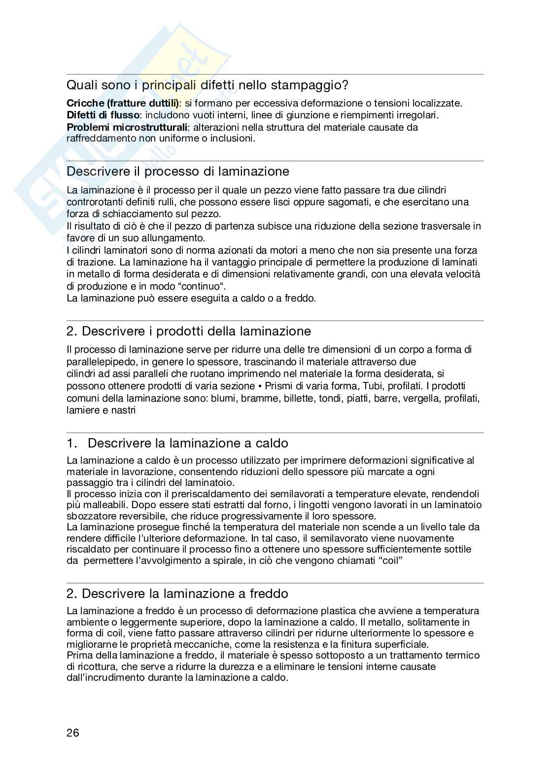 Domande aperte Tecnologie e sistemi produttivi Pag. 26