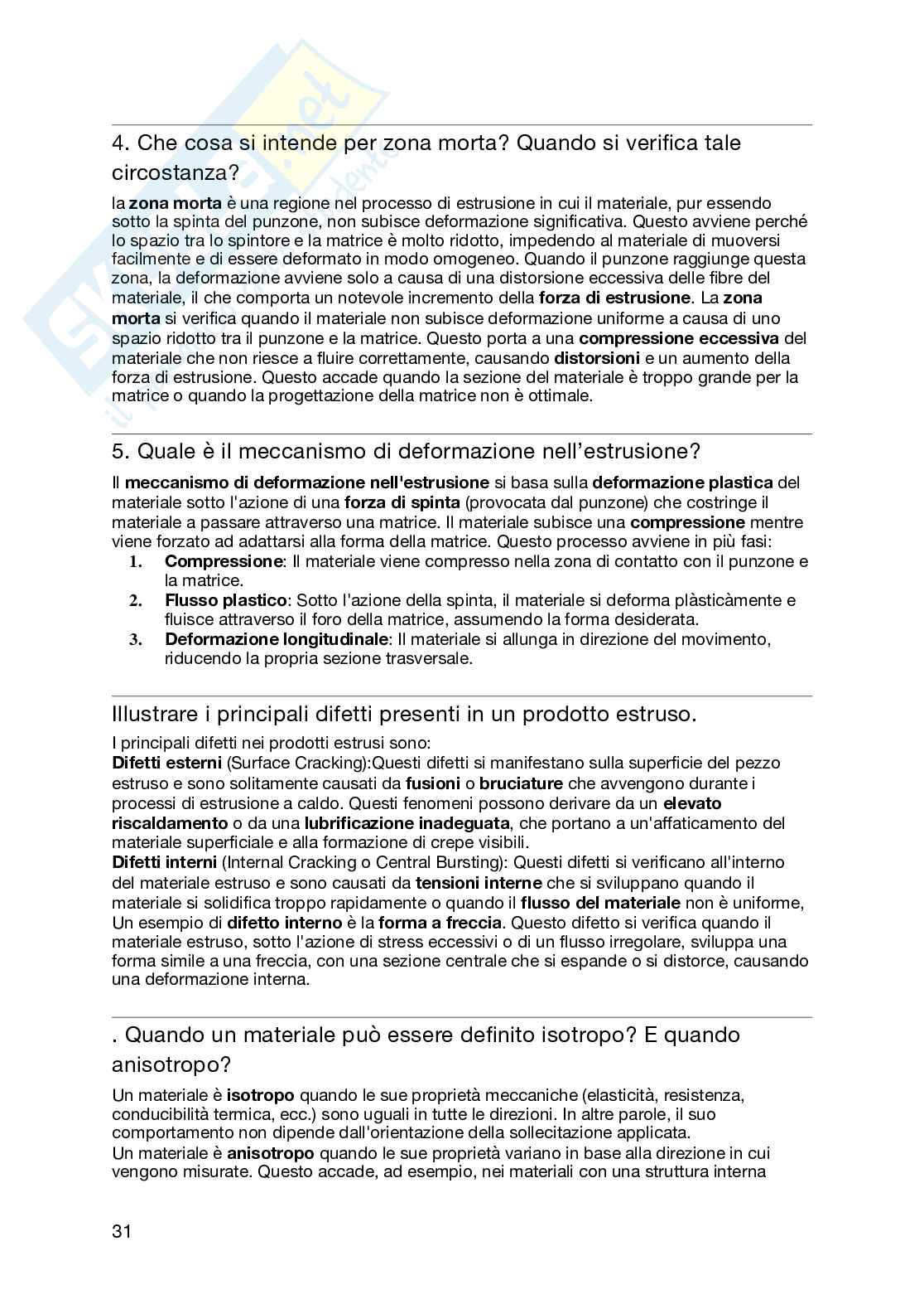 Domande aperte Tecnologie e sistemi produttivi Pag. 31