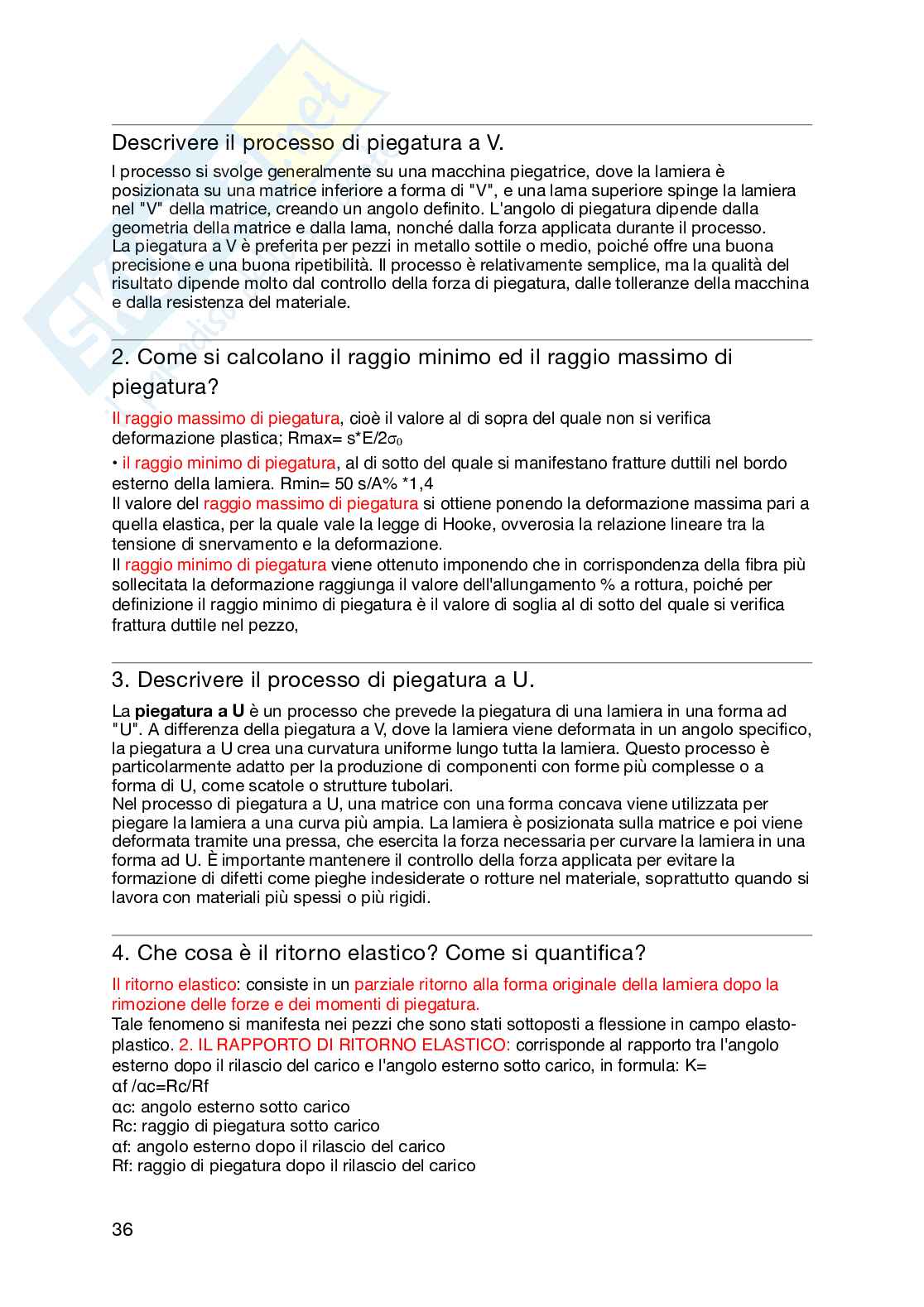Domande aperte Tecnologie e sistemi produttivi Pag. 36