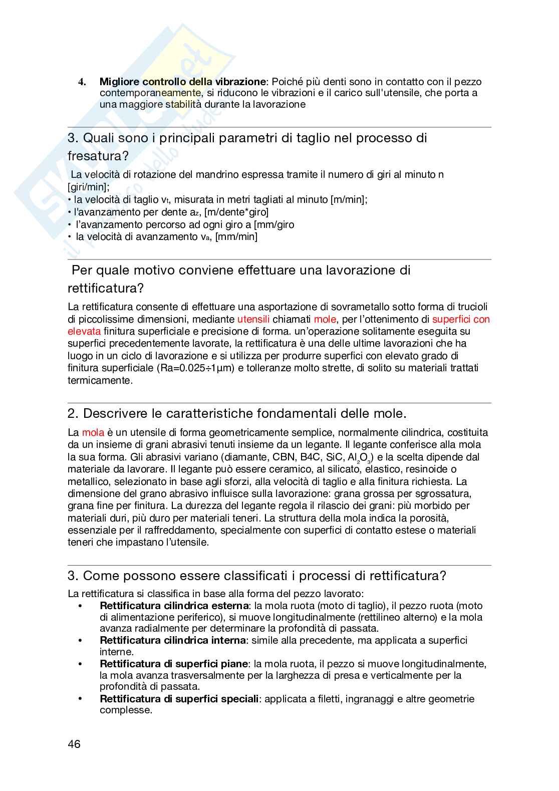 Domande aperte Tecnologie e sistemi produttivi Pag. 46