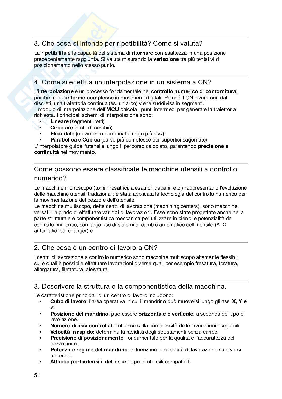 Domande aperte Tecnologie e sistemi produttivi Pag. 51