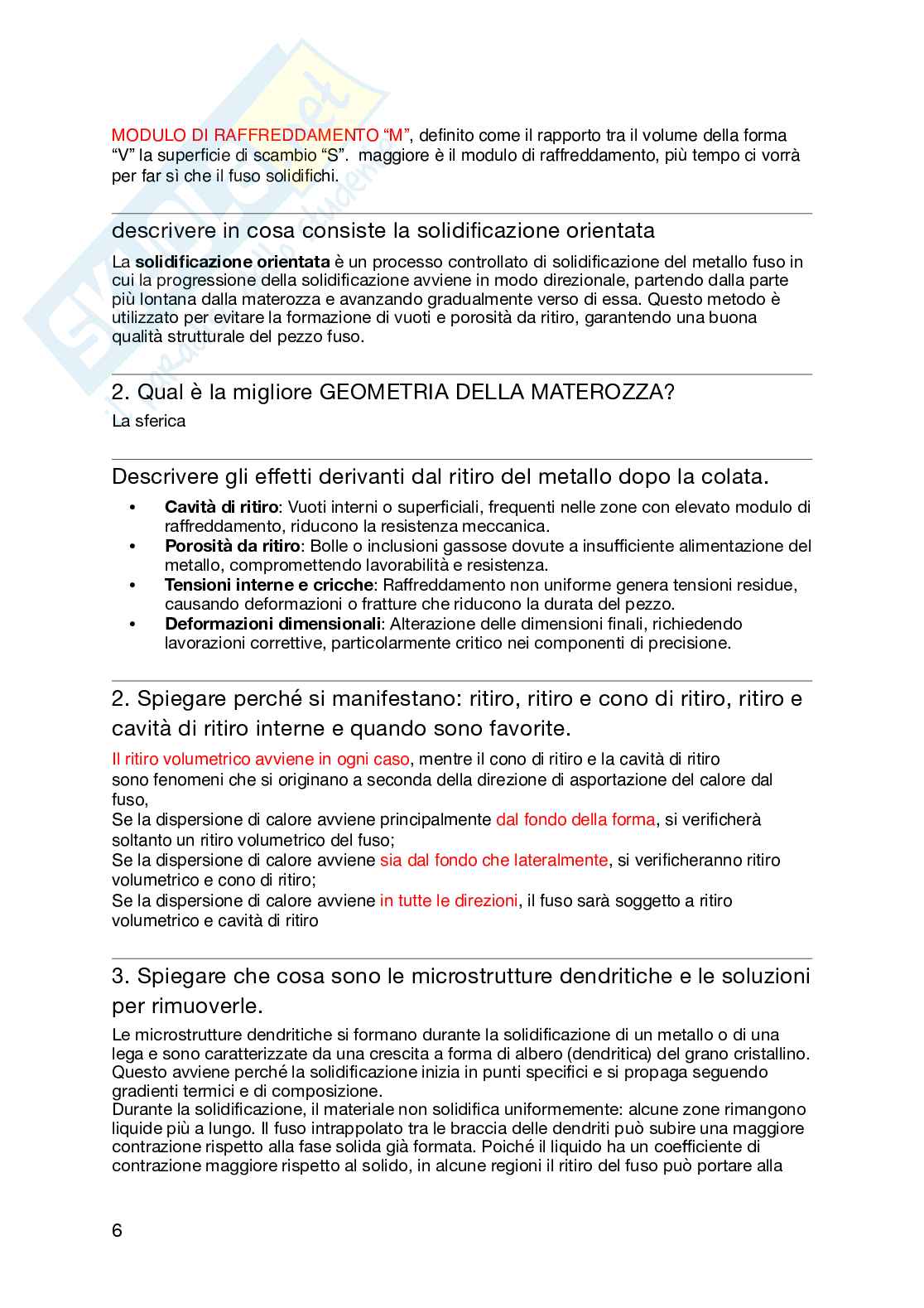 Domande aperte Tecnologie e sistemi produttivi Pag. 6