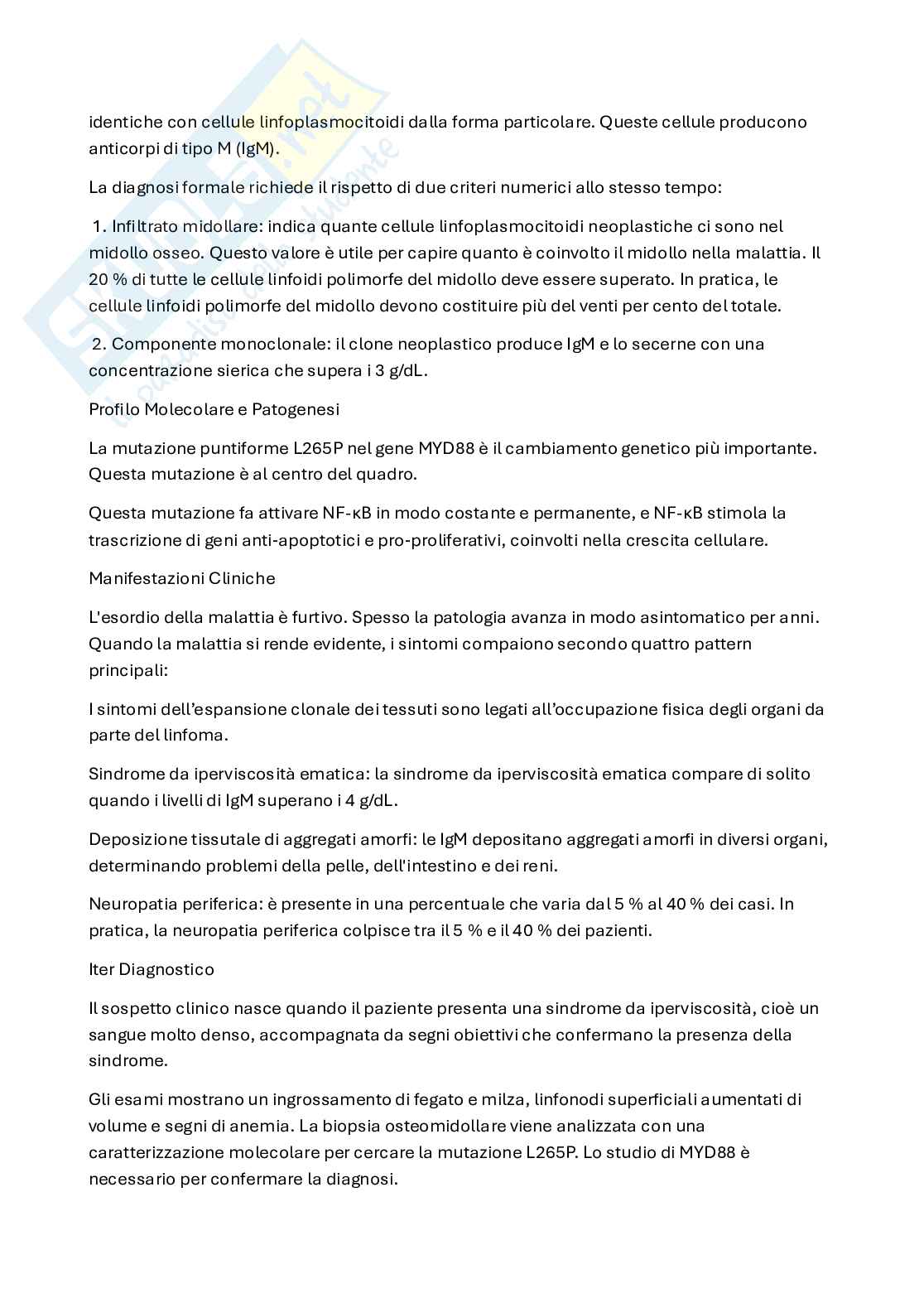 LH, NHL  e discrasie plasmacellulari Pag. 6