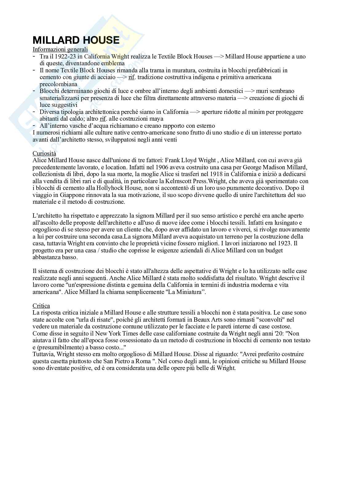 Millard House  Pag. 1