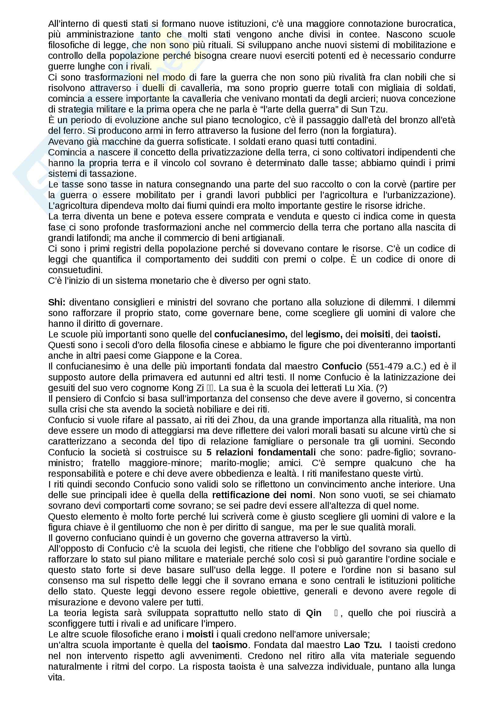 Storia della Cina - Appunti Pag. 6