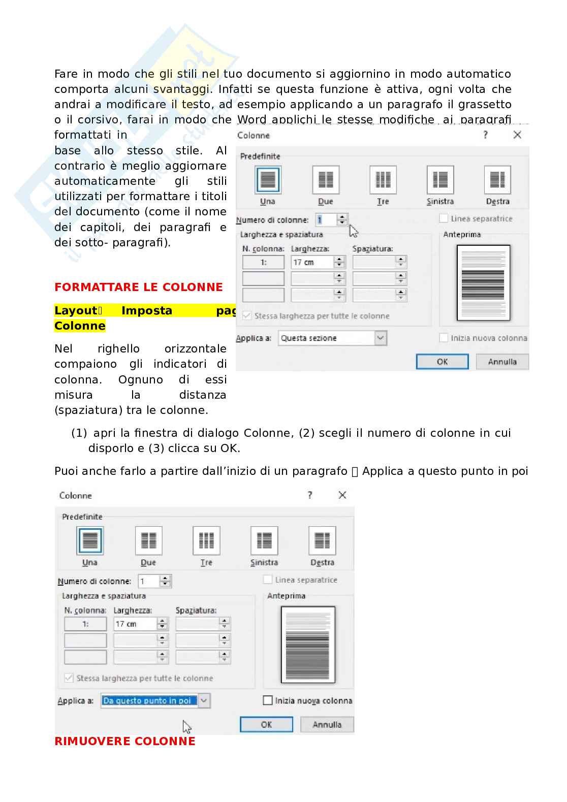 Domande e risposte Eipass Progressive - Modulo 1: Formattazione del testo e tabelle. Aggiornato e completo  Pag. 11