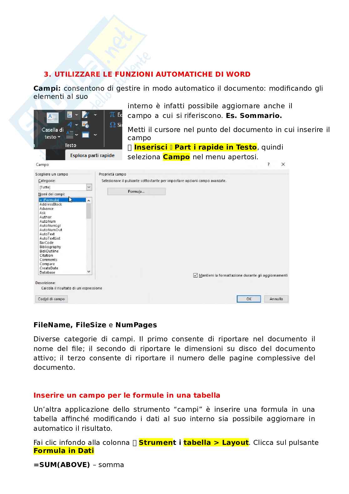Domande e risposte Eipass Progressive - Modulo 1: Formattazione del testo e tabelle. Aggiornato e completo  Pag. 31