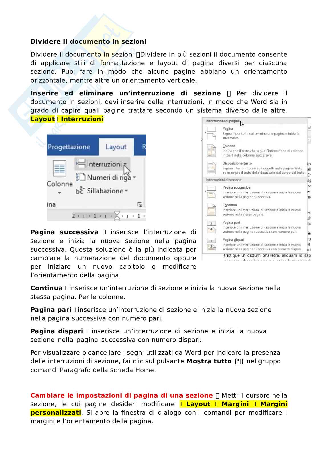 Domande e risposte Eipass Progressive - Modulo 1: Formattazione del testo e tabelle. Aggiornato e completo  Pag. 61
