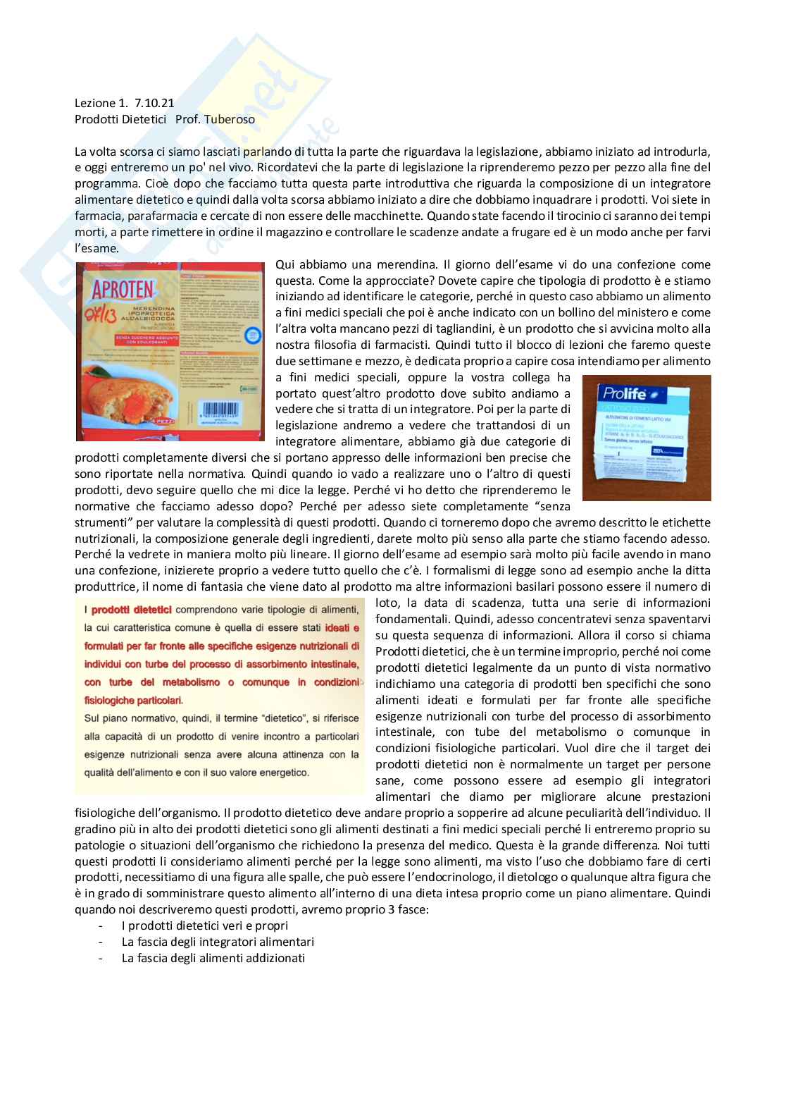 Prodotti dietetici - parte 1 Pag. 1