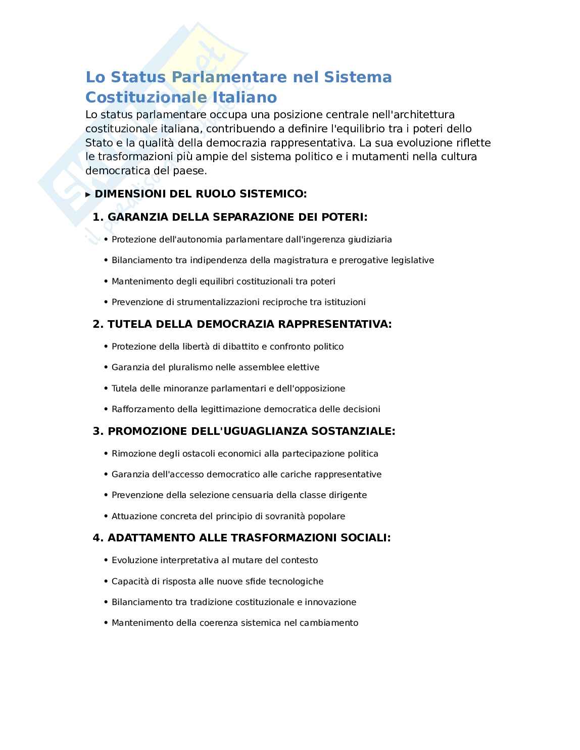 Libero mandato insindacabilità indennità Pag. 21