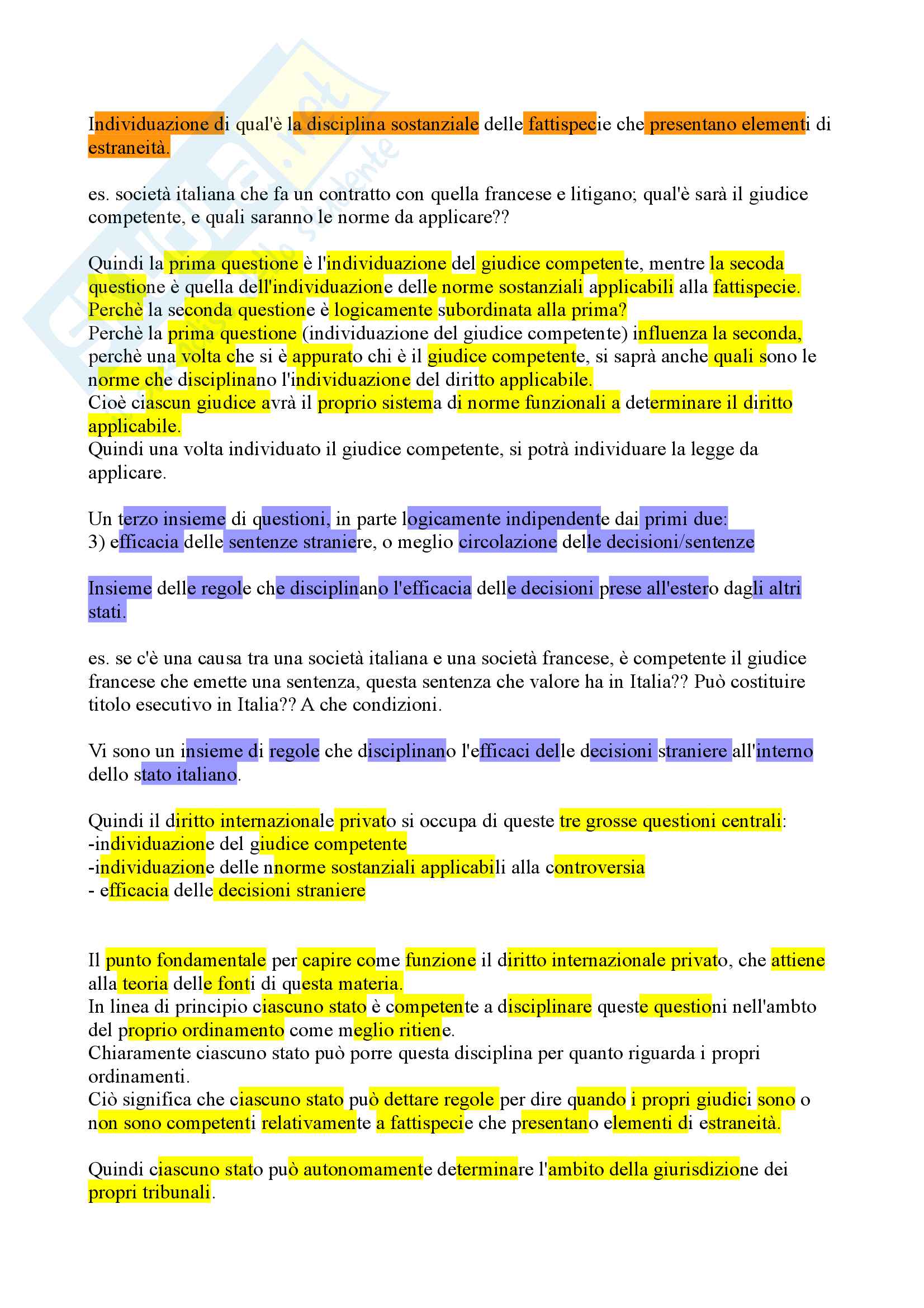 Appunti diritto internazionale privato Pag. 2