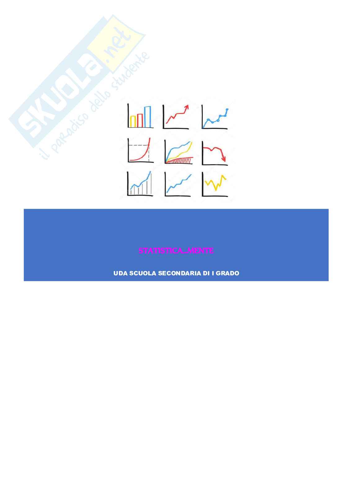 Esempio UDA lezione simulata concorsi scuola a28 matematica dal titolo La statistica Pag. 1