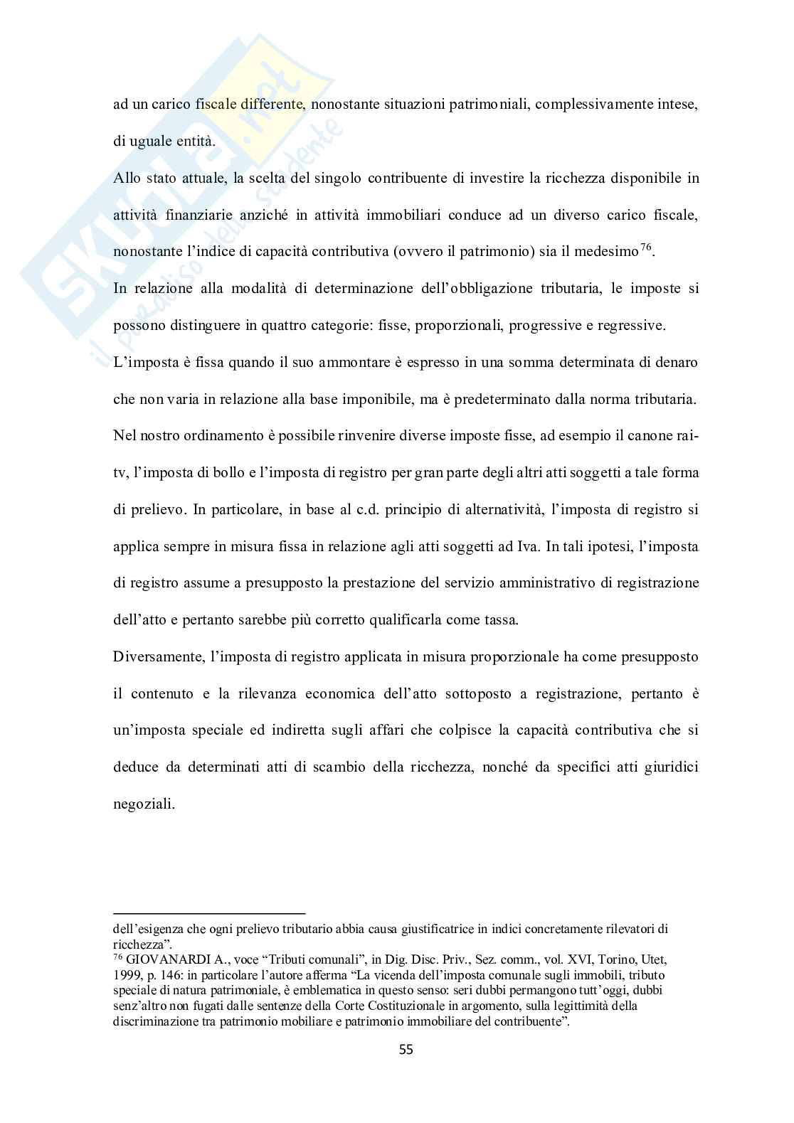 Tributi minori: l'imposta Pag. 56