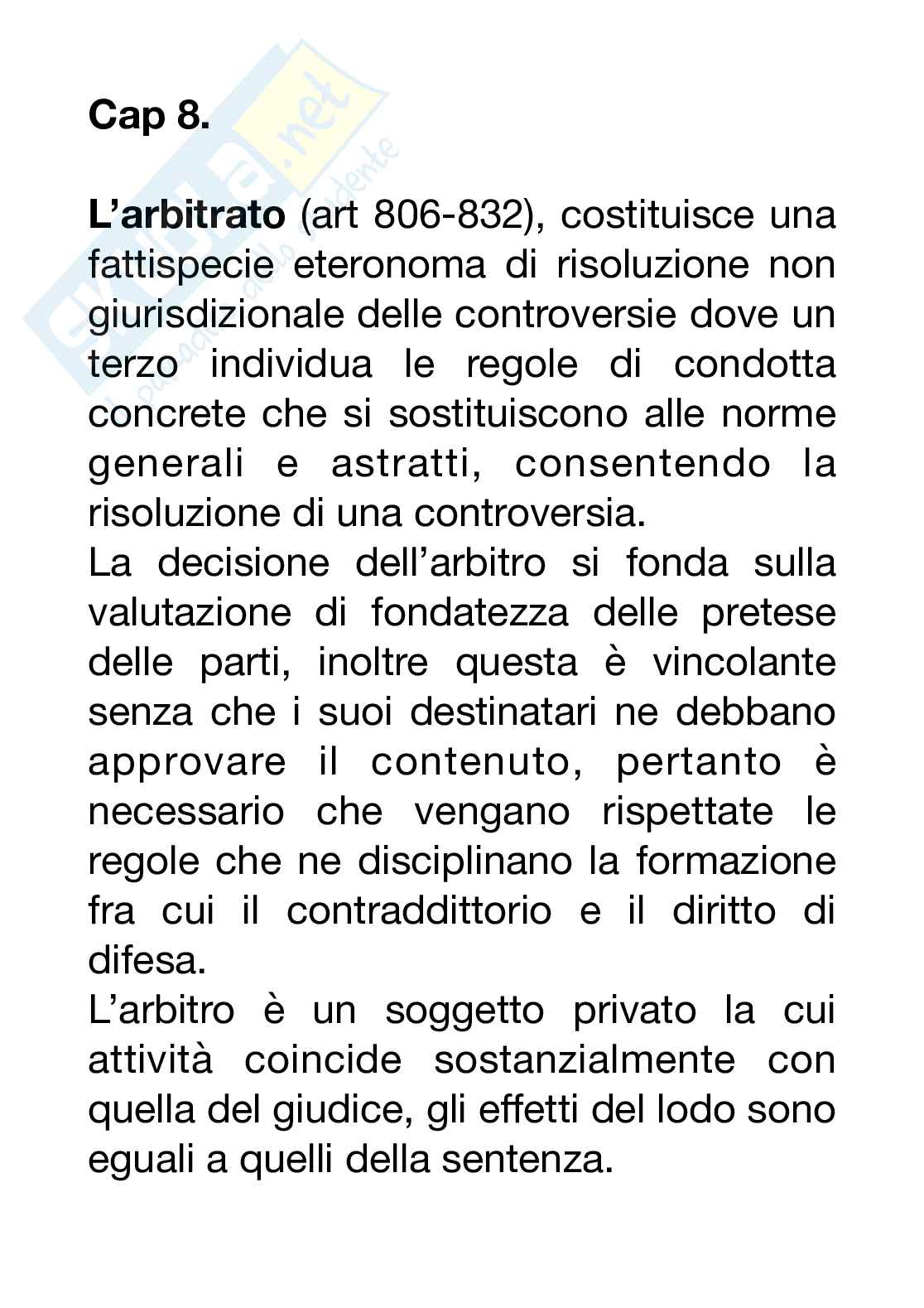 Appunti Diritto processuale civile sul diritto dell’arbitrato Pag. 1