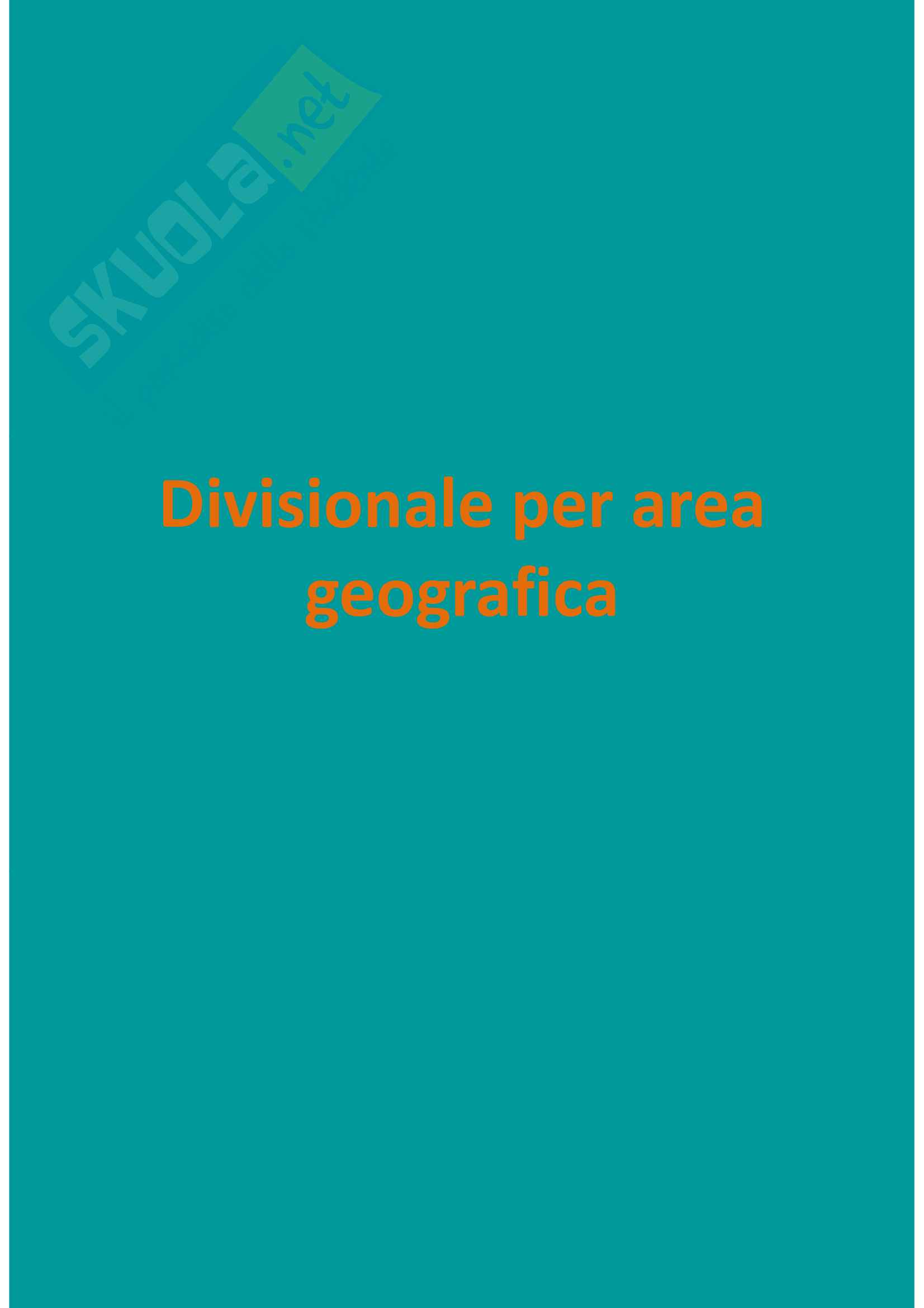Divisionale per area geografica Pag. 1