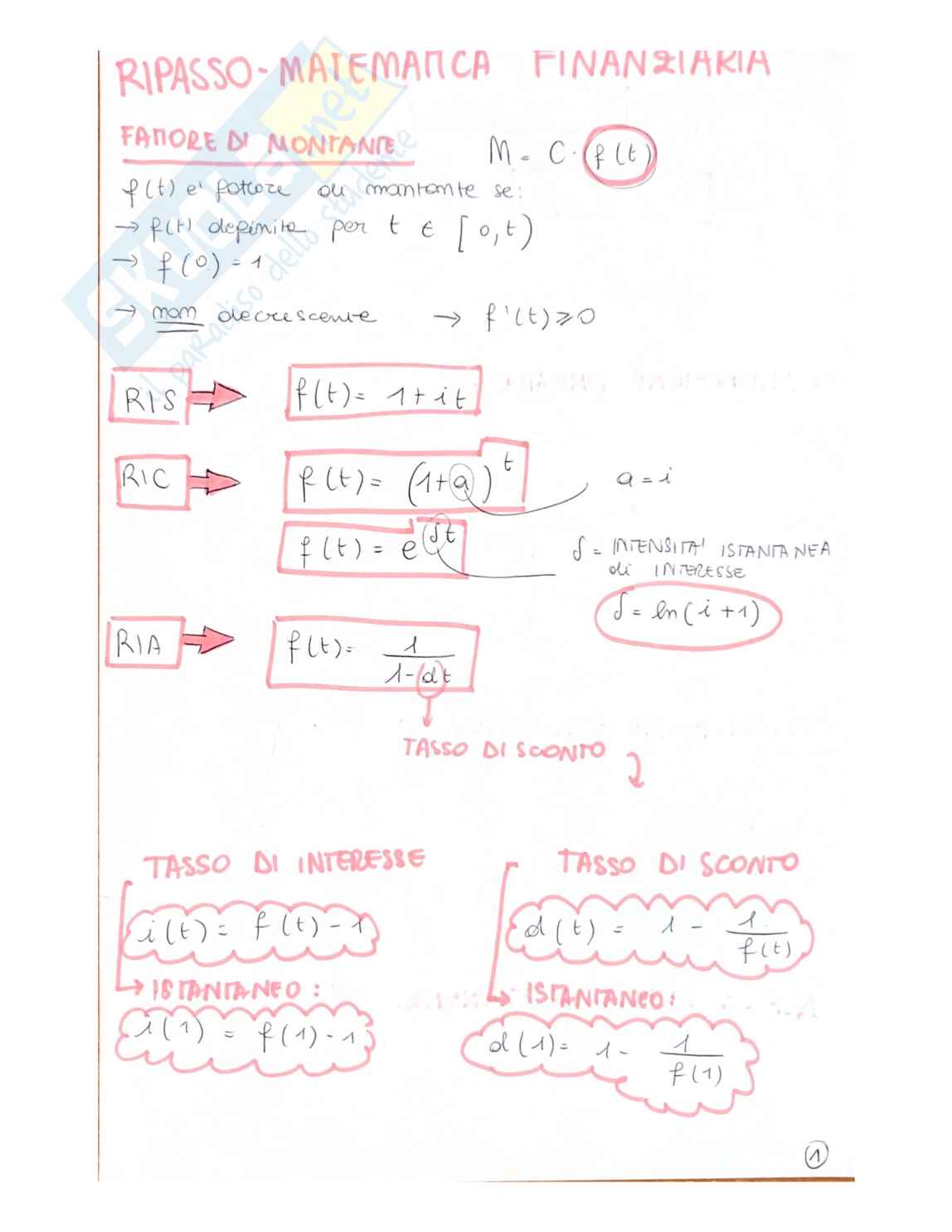 Tassi di sconto Pag. 1