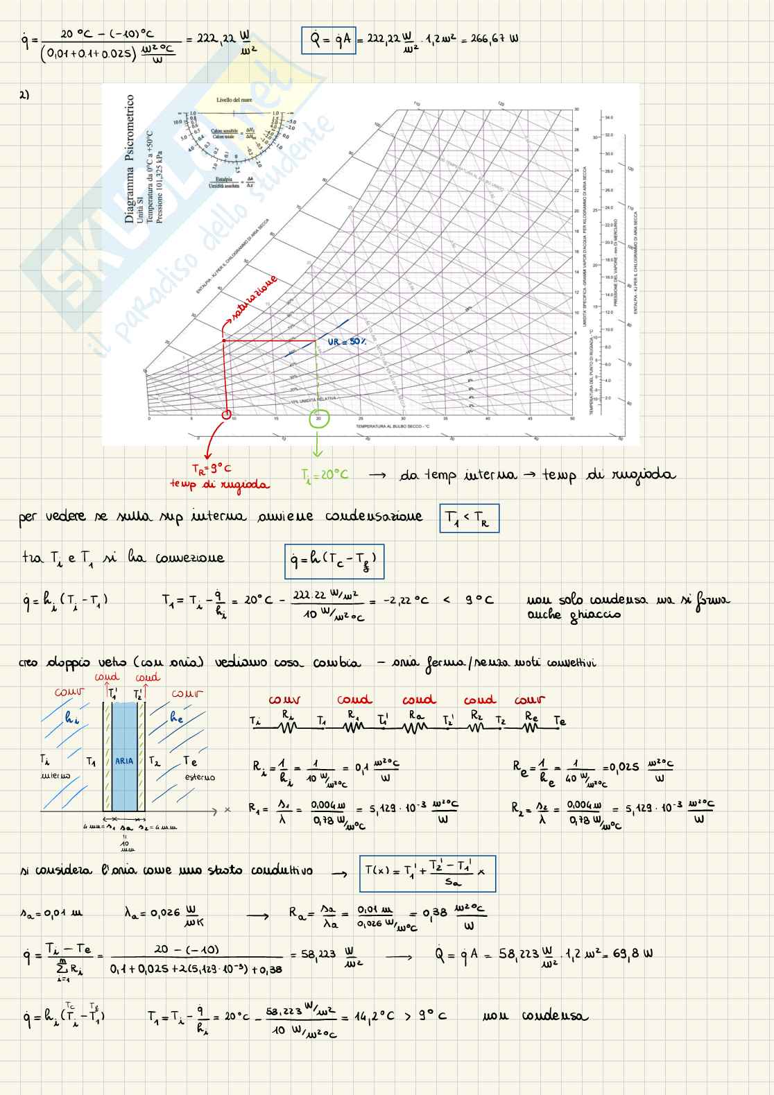 Esercizi di Fisica tecnica industriale sulla trasmissione del calore Pag. 2