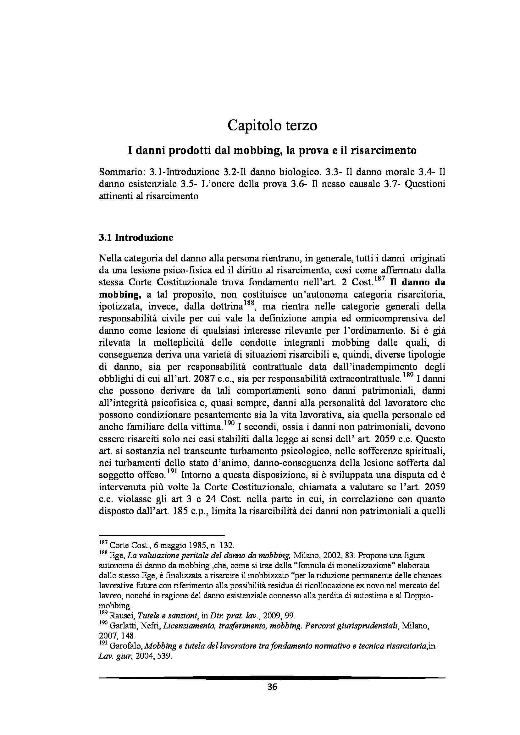 Tesi: Il Mobbing - Introduzione e capitoli Pag. 36