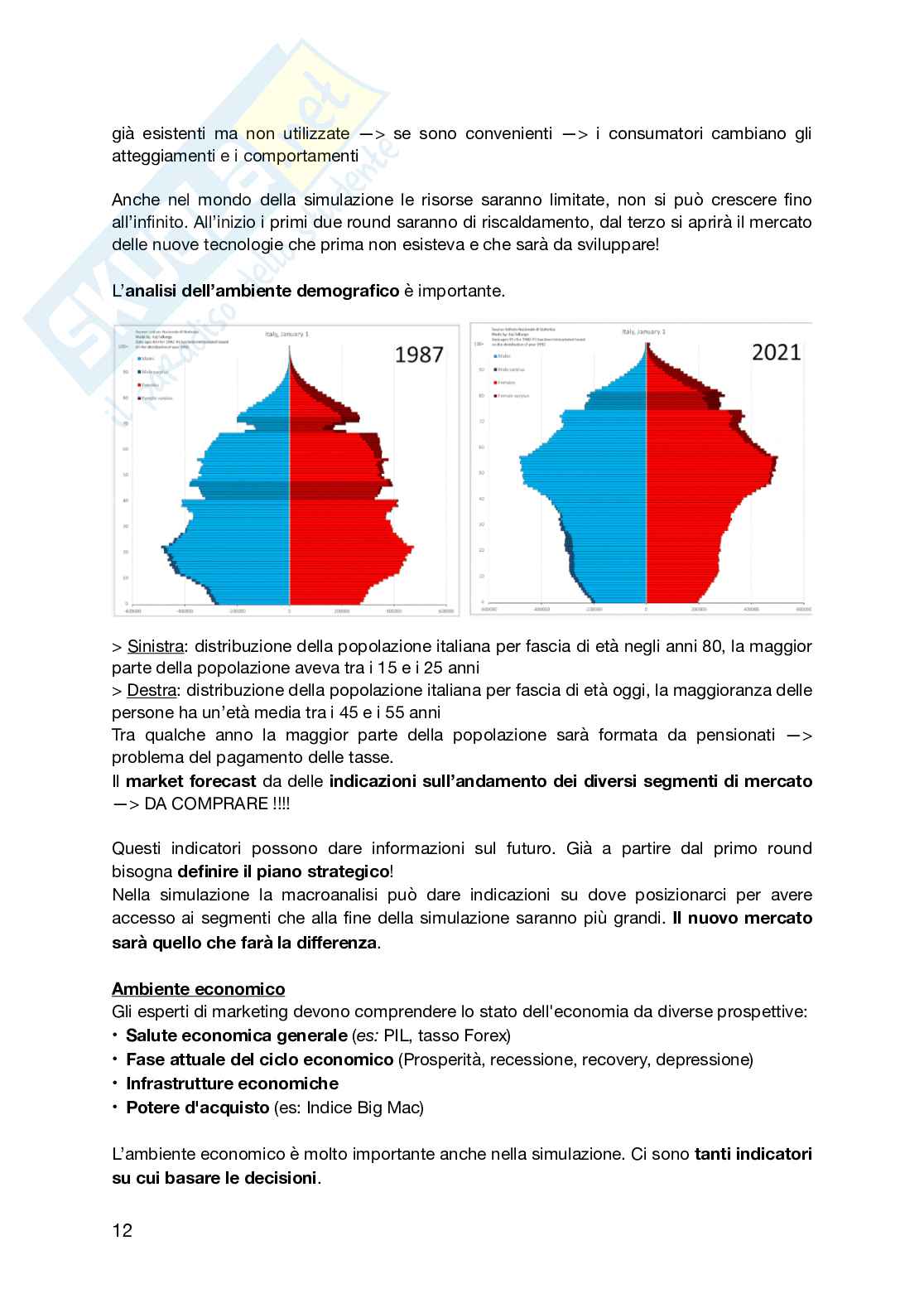 Riassunto esame Fondamenti di marketing, Prof. Pozharliev Rumen, libro consigliato Markstrat’s Partecipant Handbook – Strategic Marketing – Consumer Goods, Larréché, Gatigon, Triolet Pag. 11
