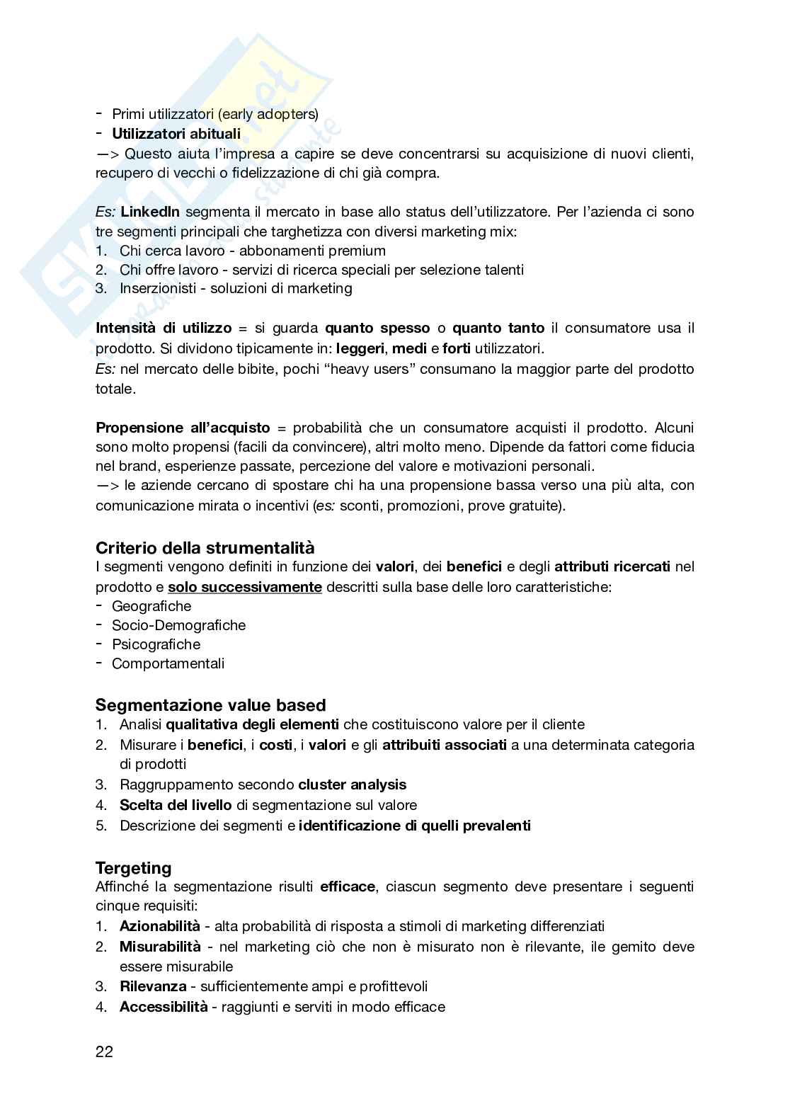 Riassunto esame Fondamenti di marketing, Prof. Pozharliev Rumen, libro consigliato Markstrat’s Partecipant Handbook – Strategic Marketing – Consumer Goods, Larréché, Gatigon, Triolet Pag. 21