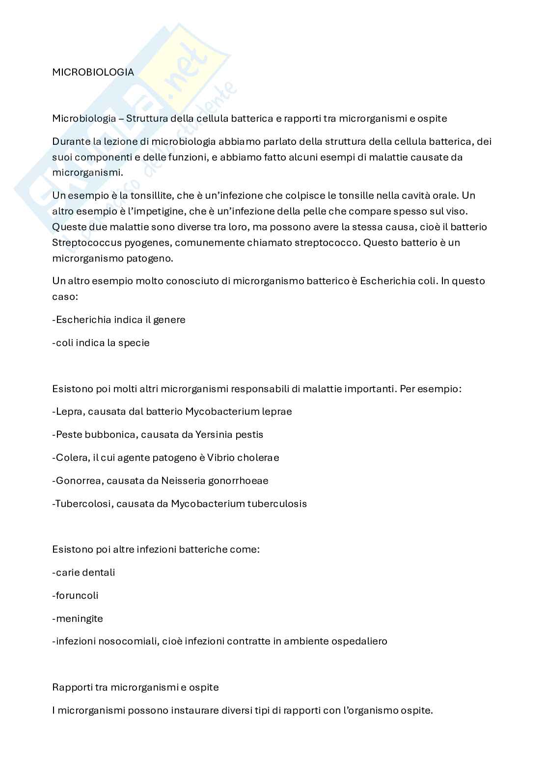 Microbiologia Pag. 1