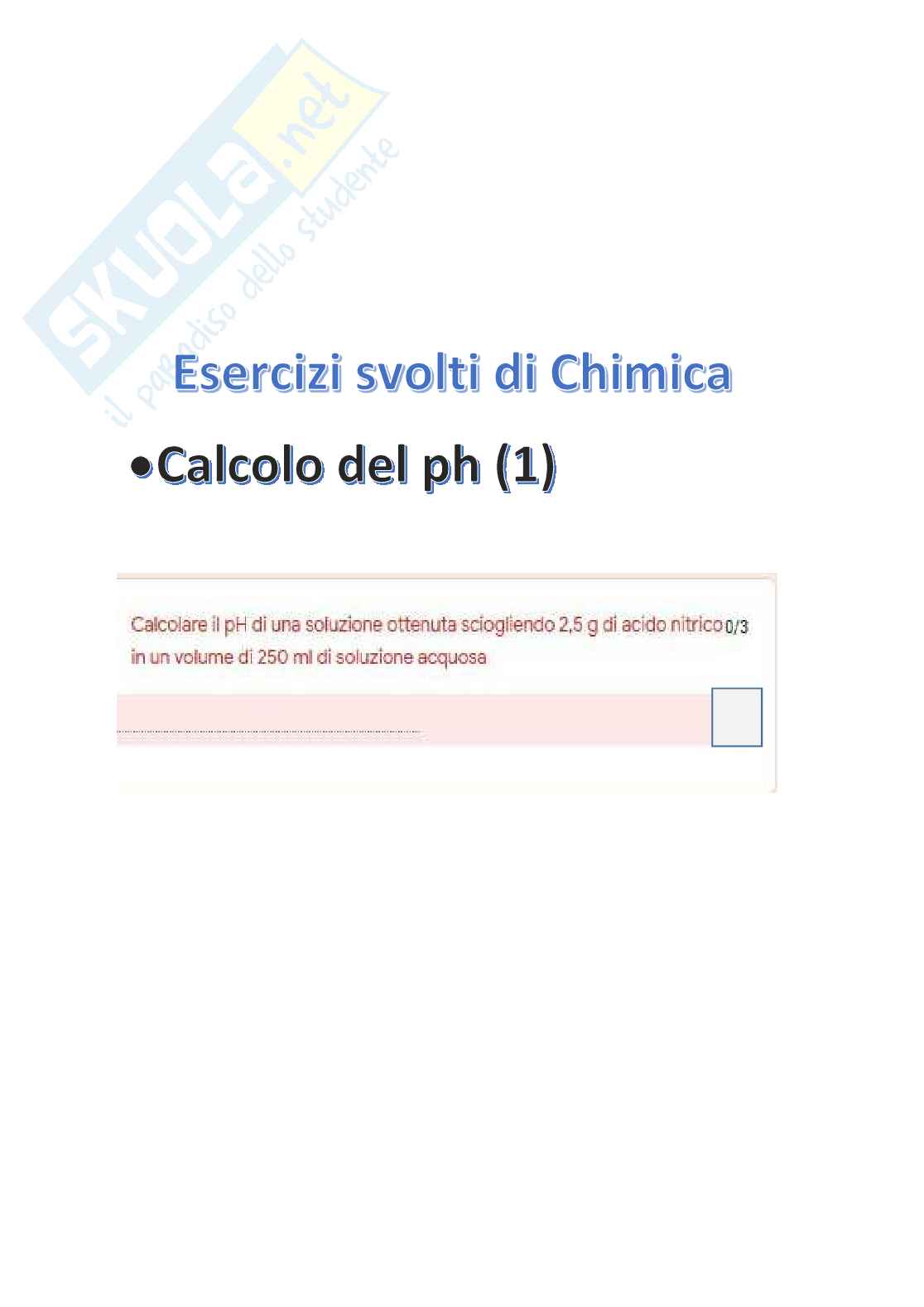 Esercizi Svolti Sul Calcolo Del Ph 1