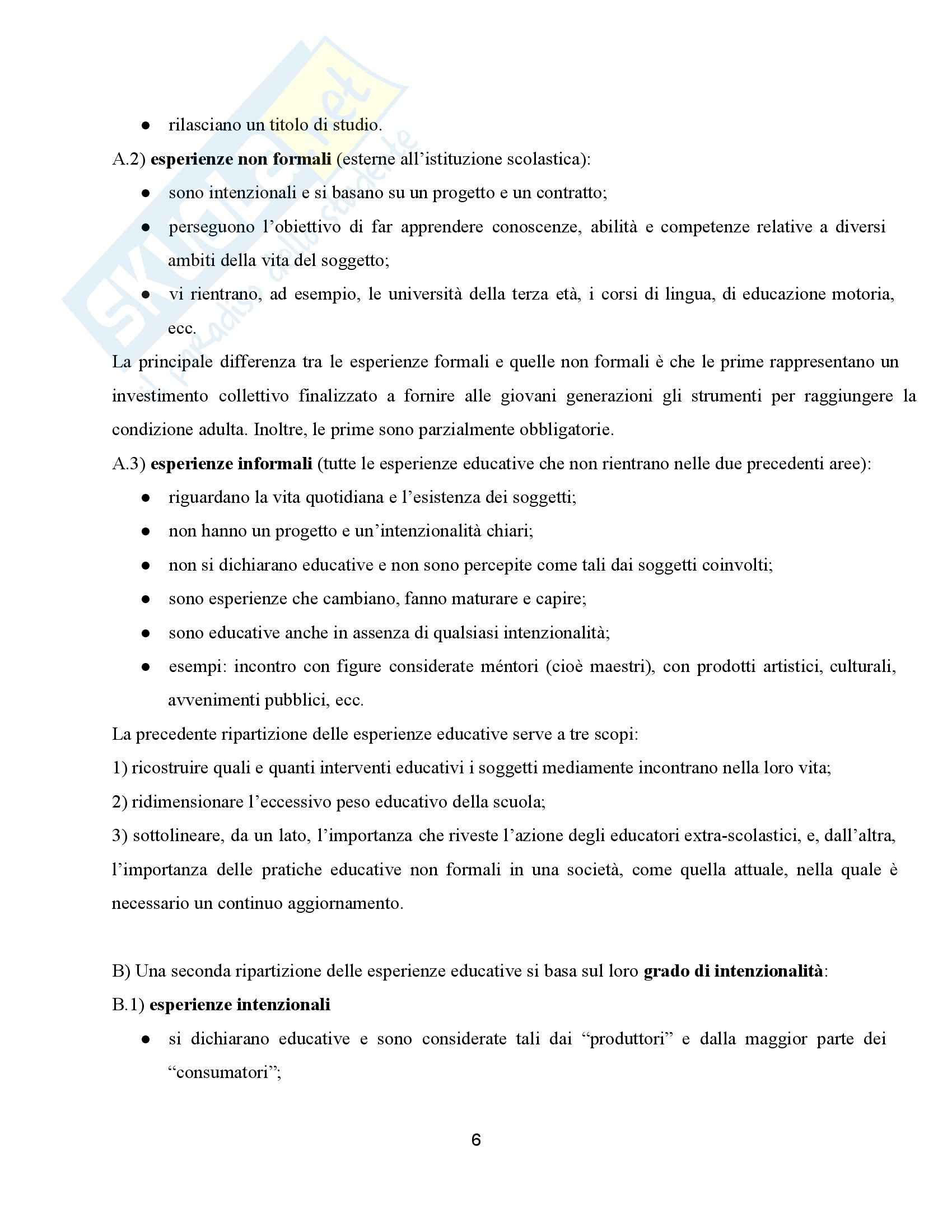 Riassunto esame Pedagogia generale, prof. Tramma, libro consigliato L'educatore imperfetto Pag. 6