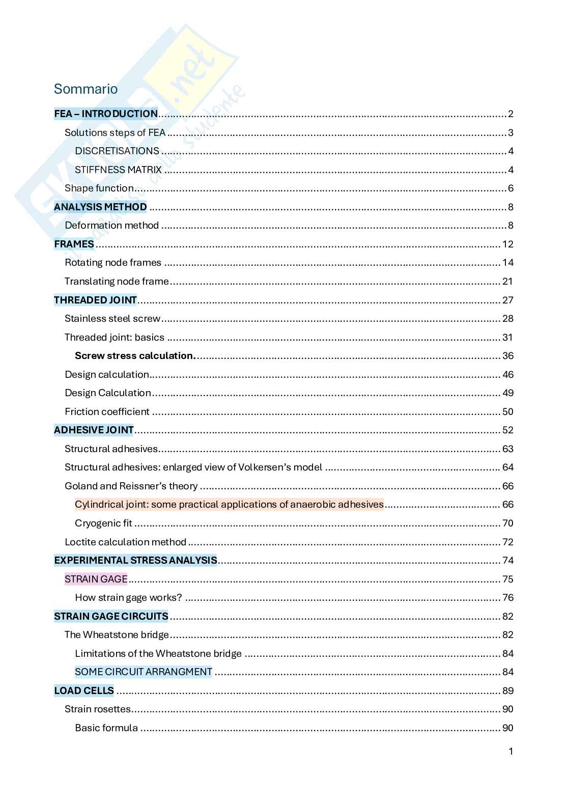 Appunti completi Chassis and body design  Pag. 1