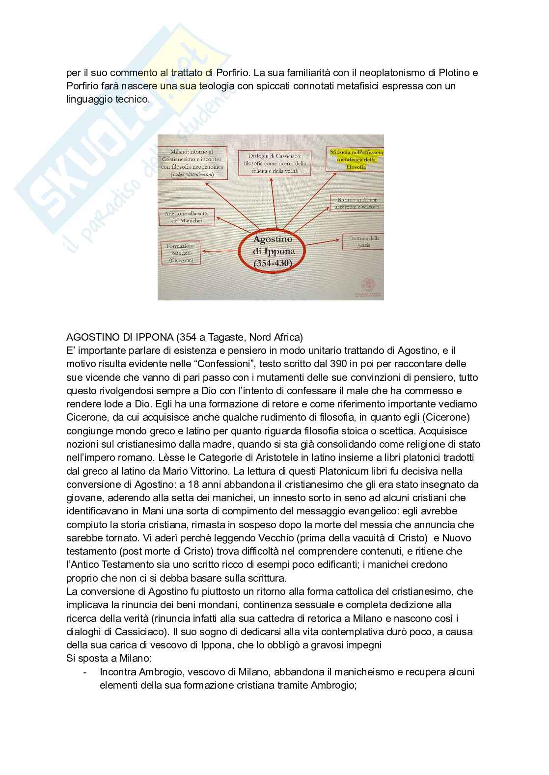 Riassunto esame Storia della filosofia medievale, Prof. Colli Andrea, libro consigliato Filosofie medievali. Dalla tarda antichità all’Umanesimo , Catapano Pag. 2