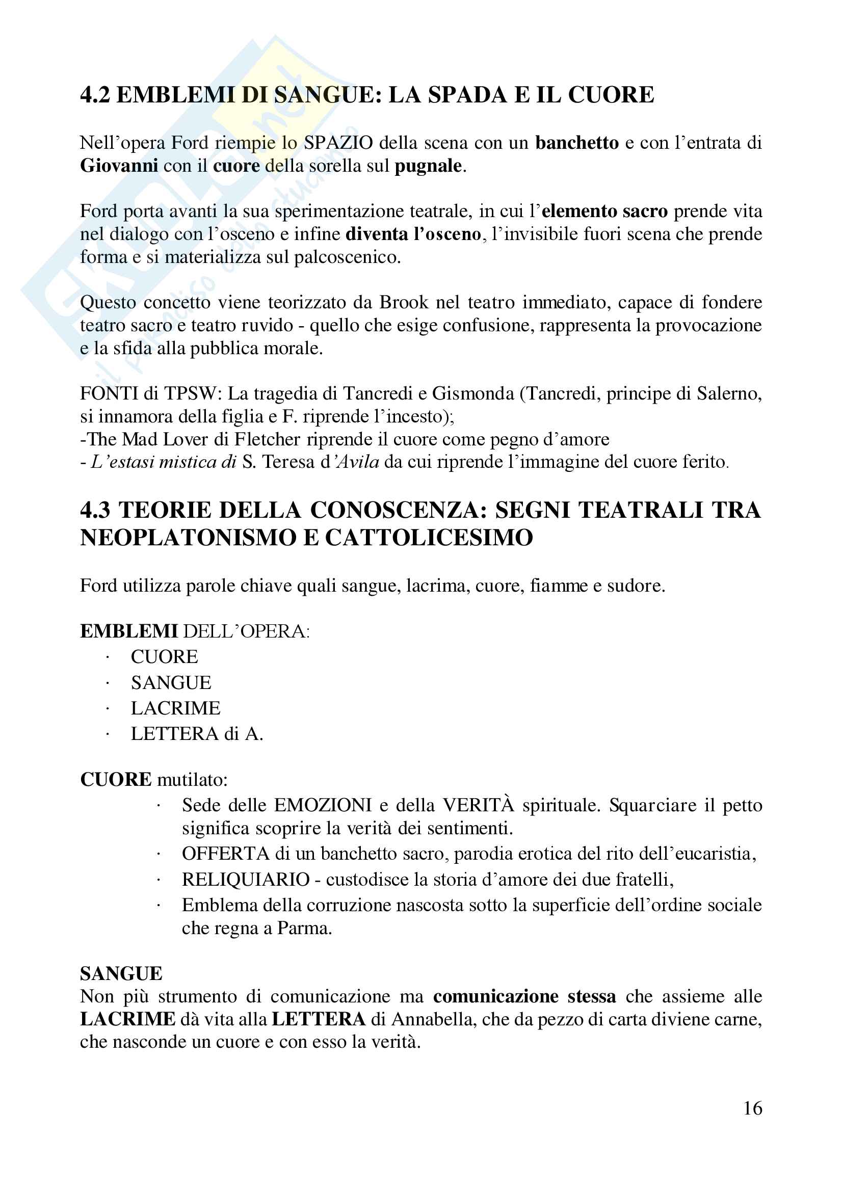 Riassunto esame Storia del teatro, prof. D'Avascio, libro consigliato La scena crudele, D'Avascio Pag. 16