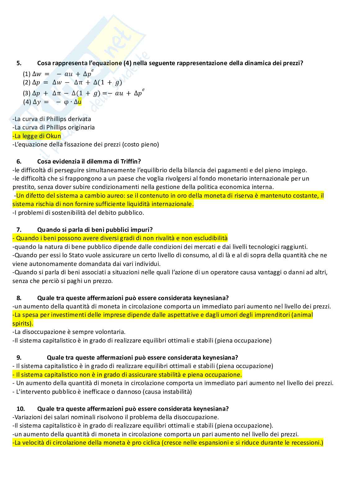 Domande esame di Politiche economiche europee Pag. 2