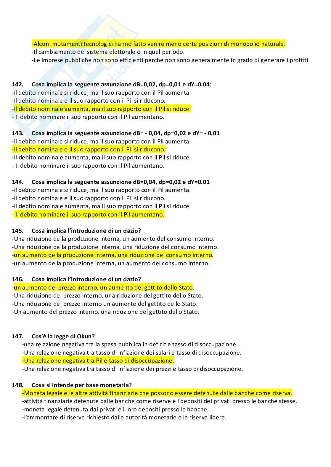Domande esame di Politiche economiche europee Pag. 26