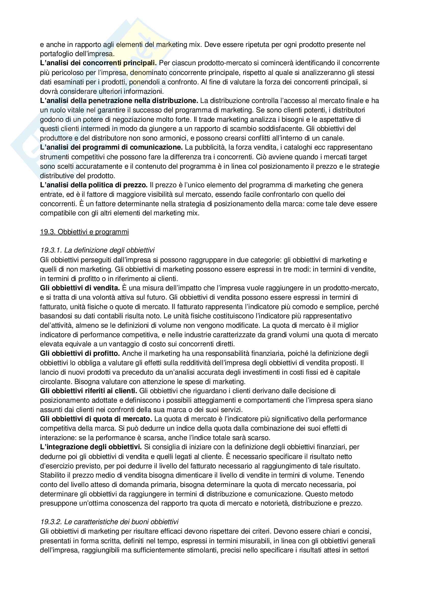 Riassunto esame Marketing, prof. Buratti, libro consigliato Market Driven Management, Lambin - parte seconda Pag. 36