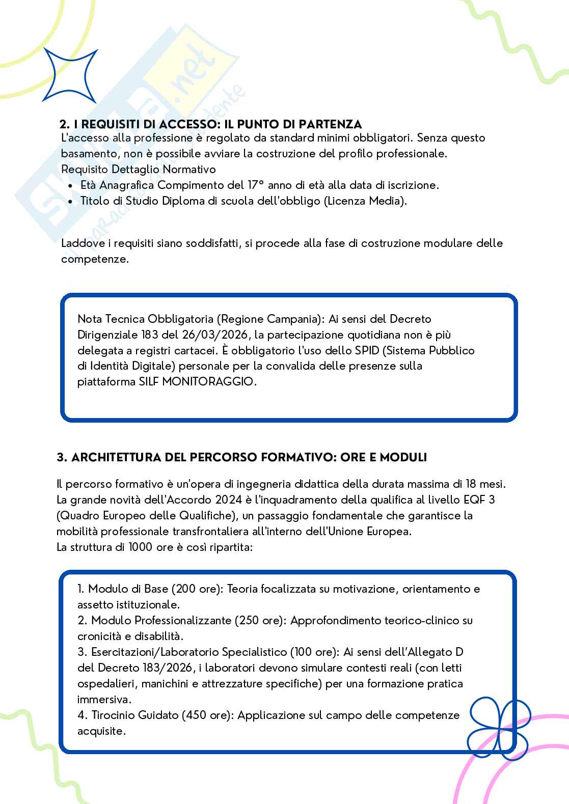 Guida completa Iter formativo OSS - Nuovo Accordo e  quadro normativo Pag. 2
