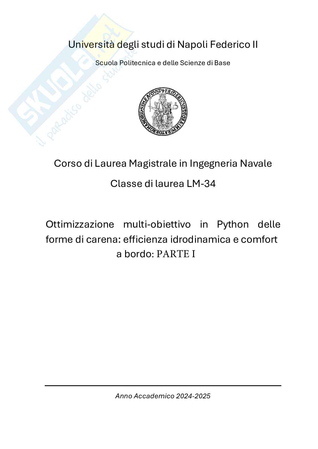 Ottimizzazione multi-obiettivo in python delle forme di carena: efficienza idrodinamica e comfort a board, parte I Pag. 1