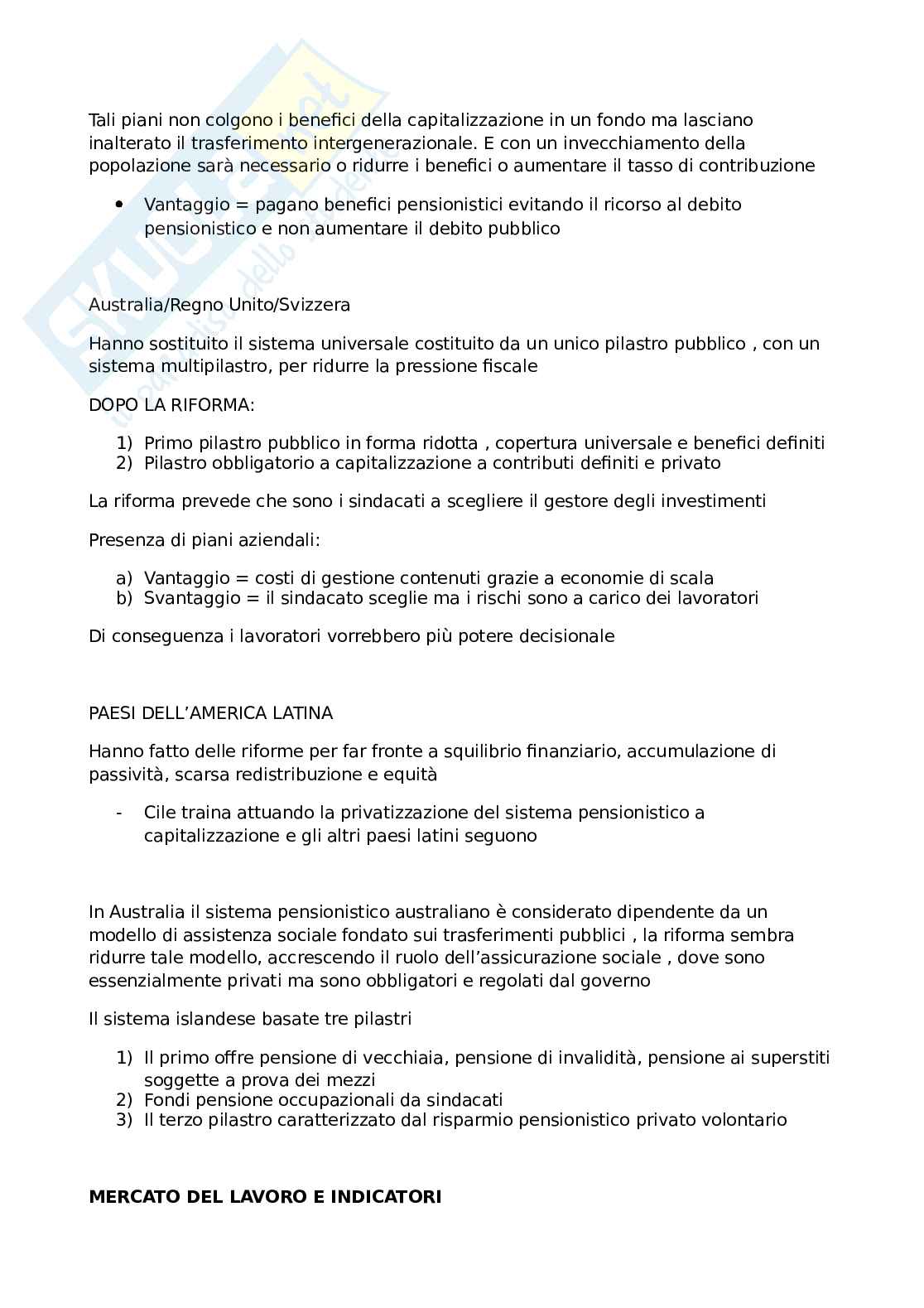 Sistemi comparati di welfare Pag. 21